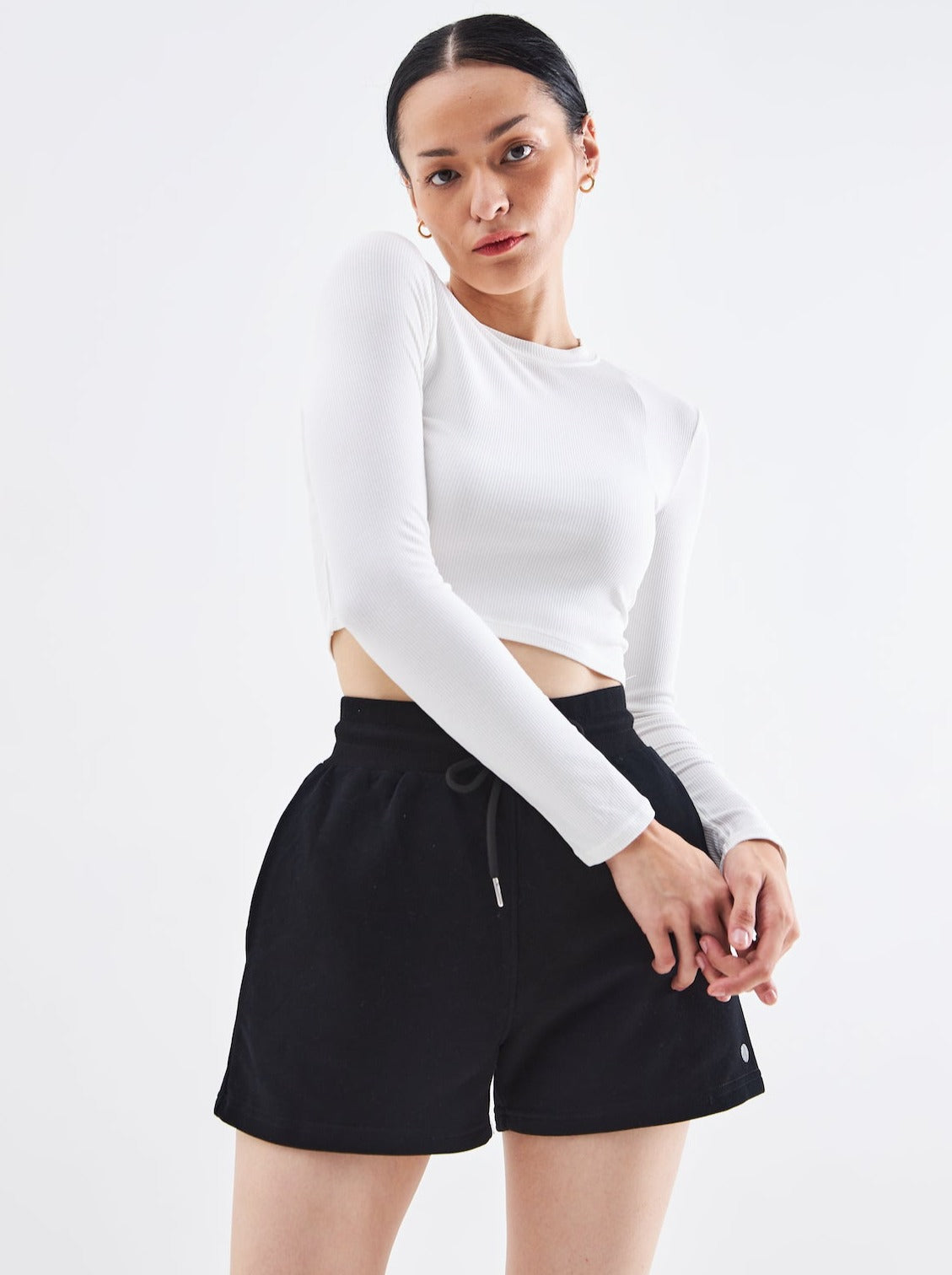 Warmth Long Sleeve Top In White (3 LEFT)