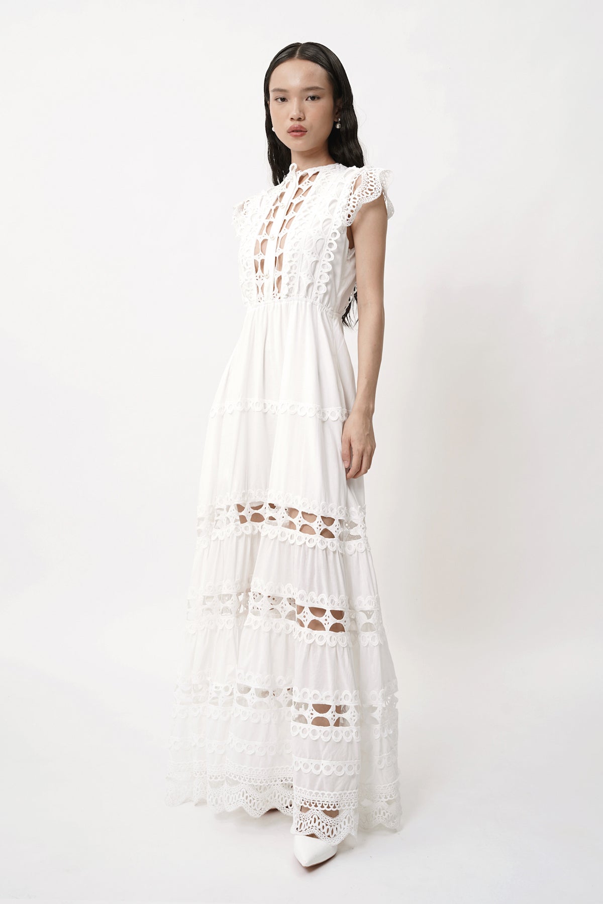 Marielle Maxi Dress In Broken White (LAST PIECE)
