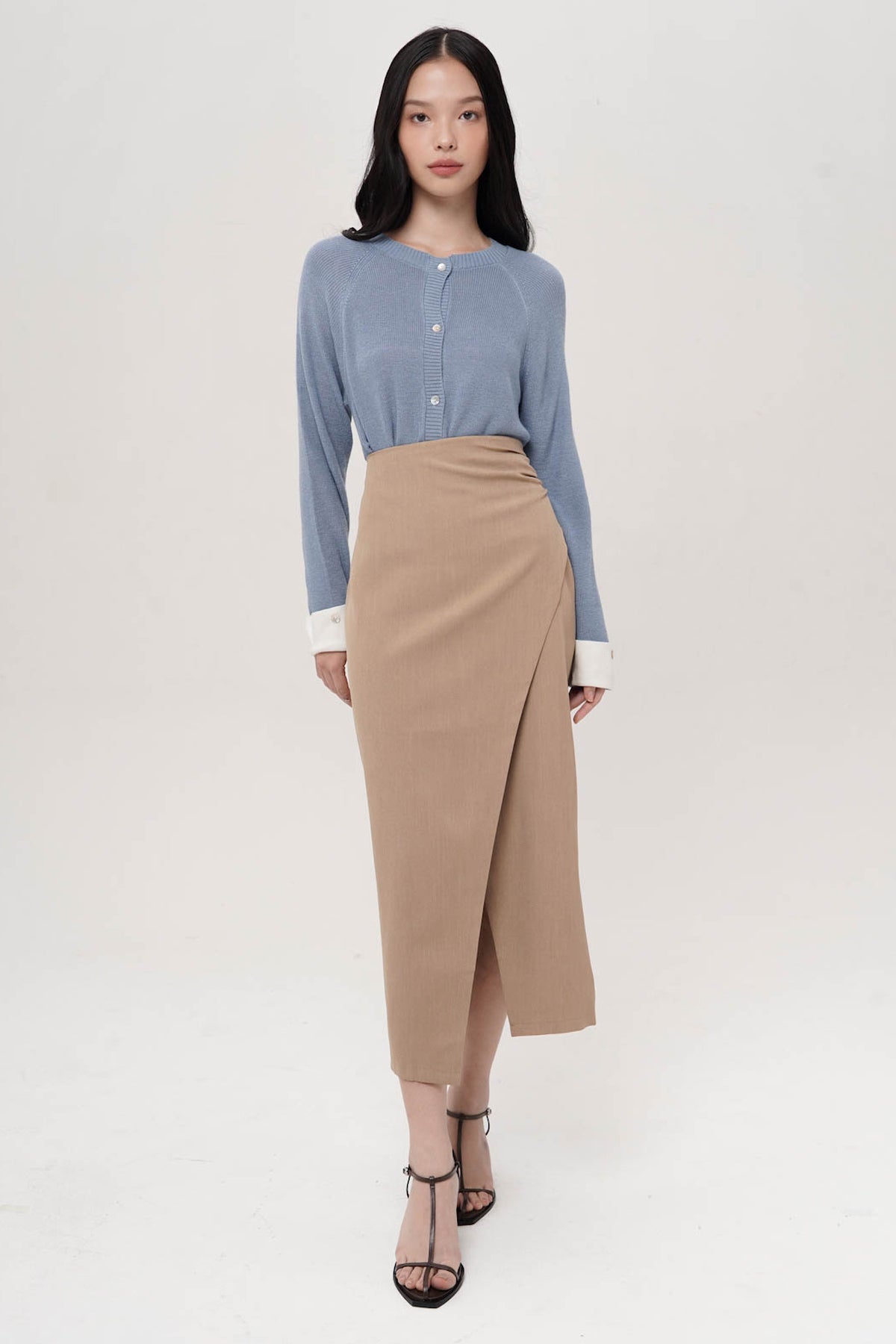 Zamora Midi Skirt In Brown