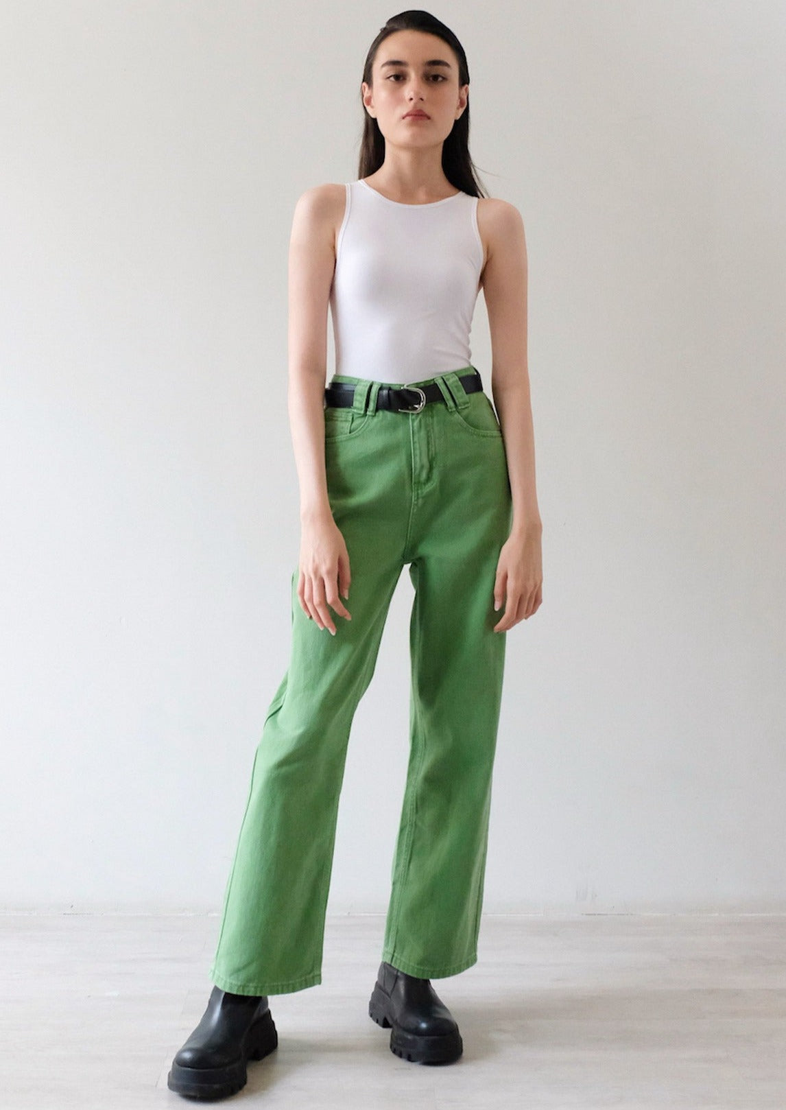 Miles Denim Jeans in Green (LAS PIECE)