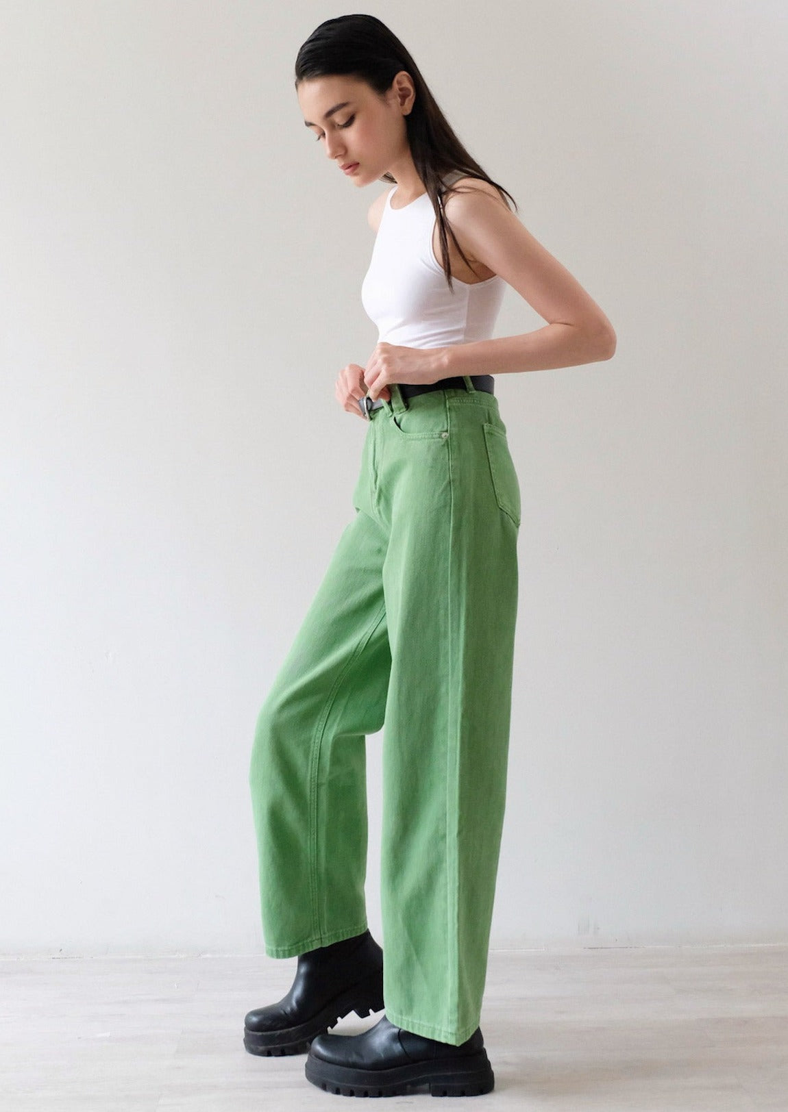 Miles Denim Jeans in Green (LAS PIECE)