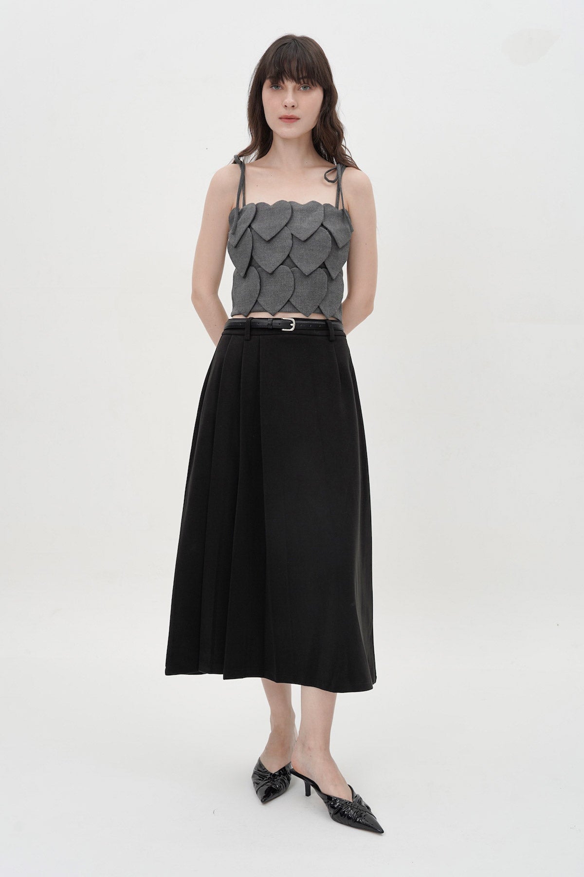 Marie Midi Skirt In Black