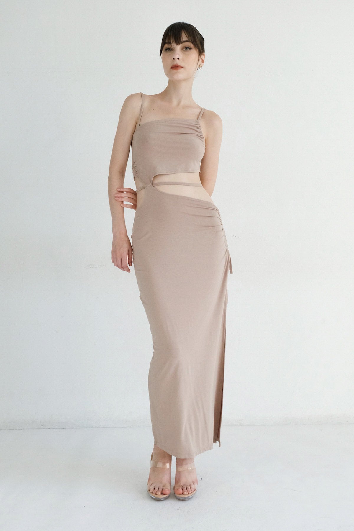 Clemence Dress In Taupe