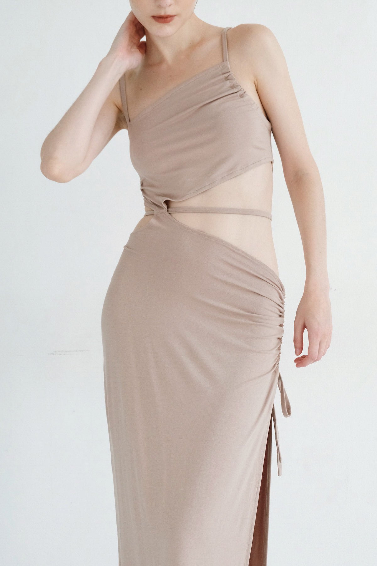 Clemence Dress In Taupe