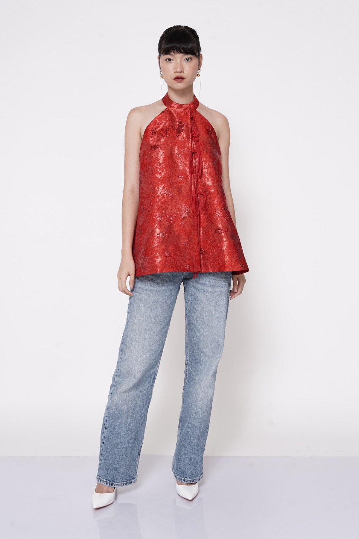 Lotus Top In Red