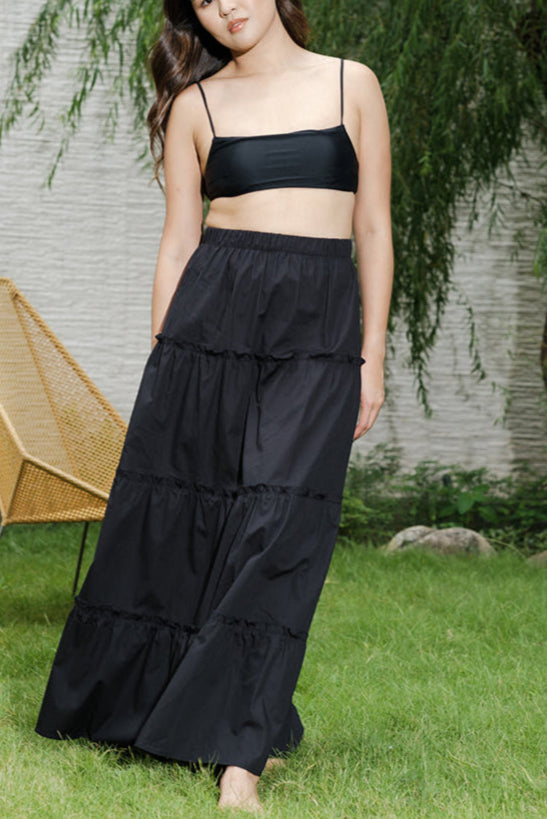 Nicole Boho Skirt In Black - Main Image