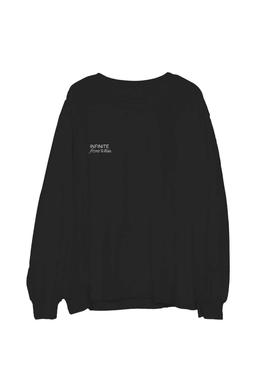 Infinite Crew Neck Sweater in Black (Unisex)