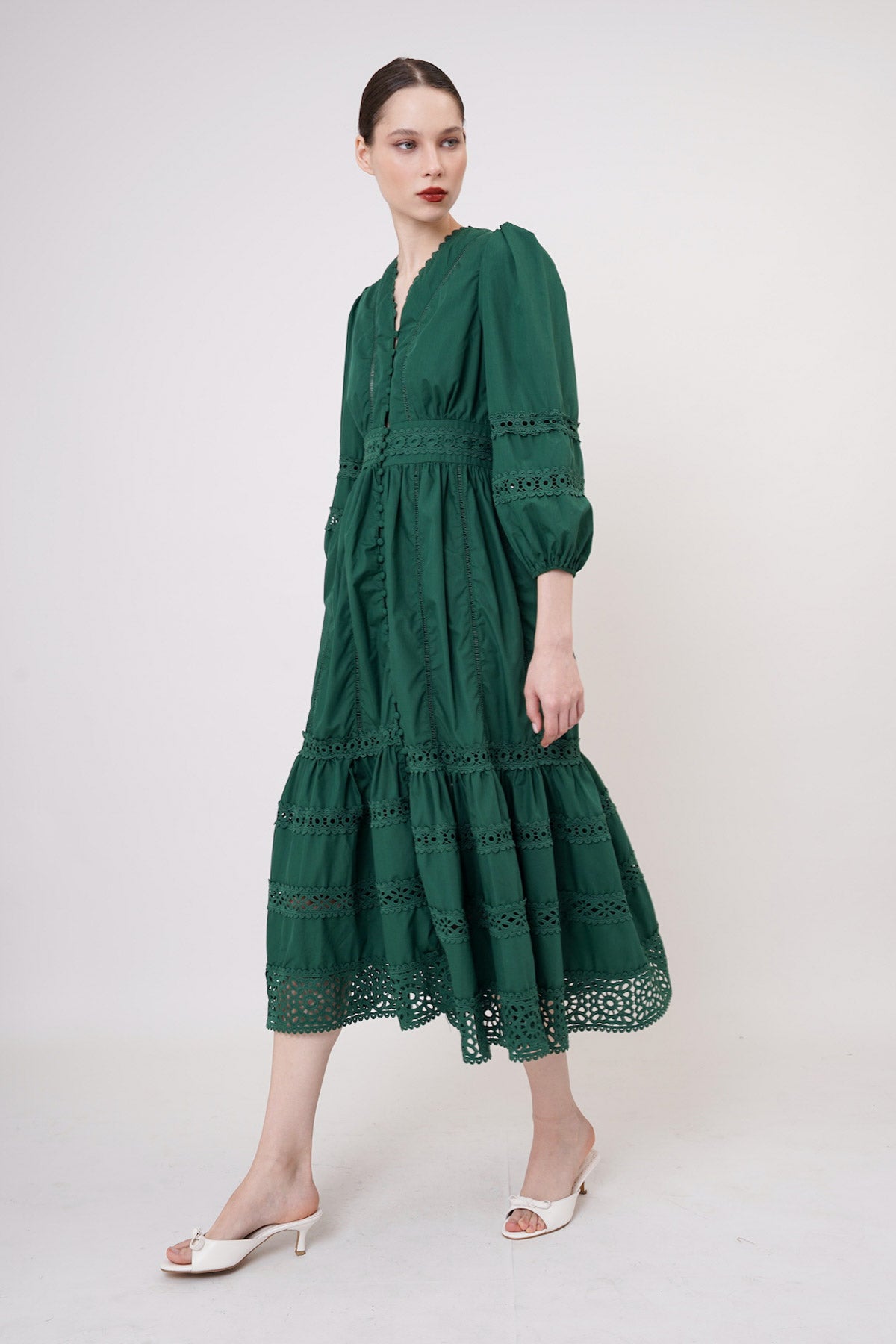 Emelia Midi Dress In Green