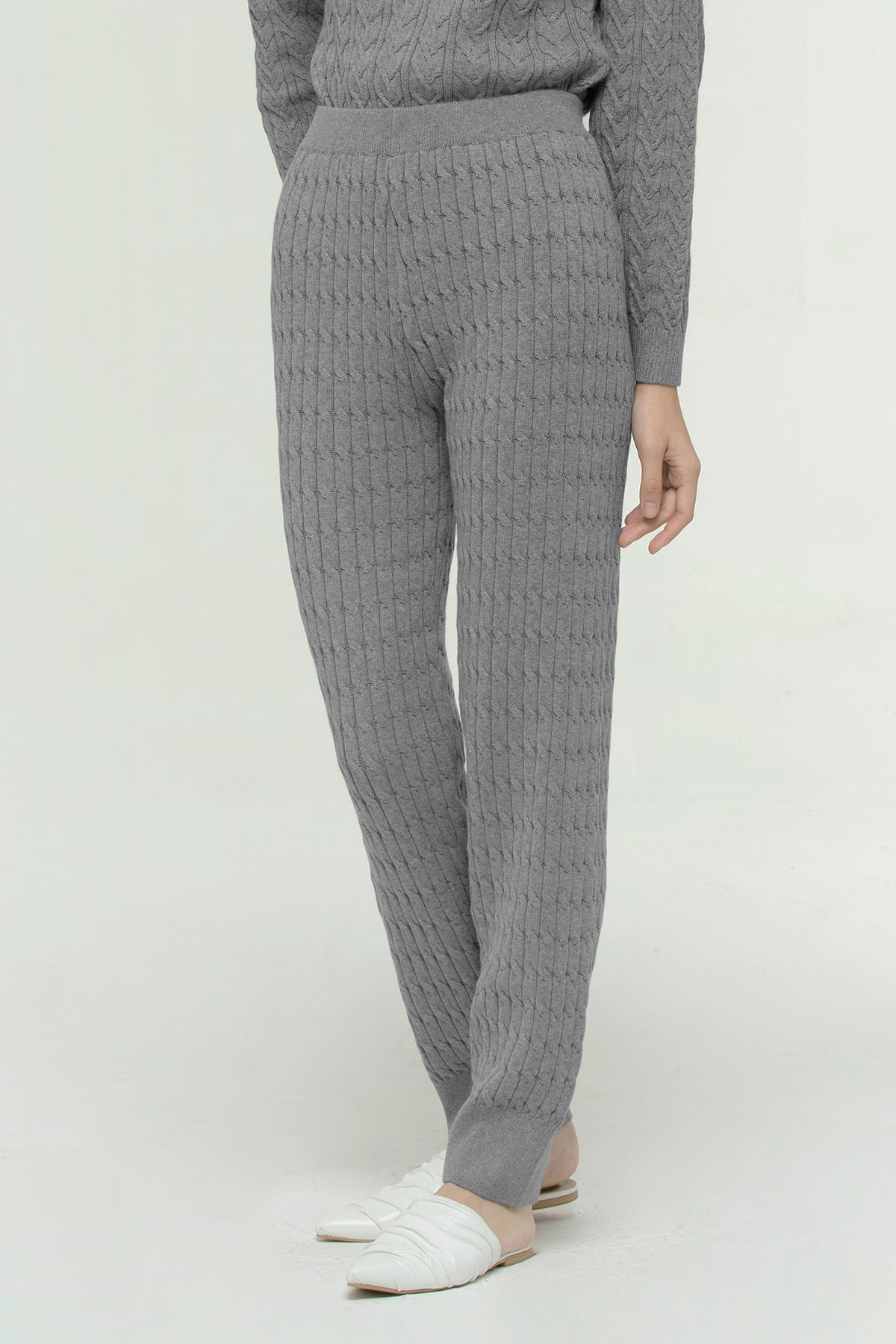 Grey Cable Knit Pants (1 Left)