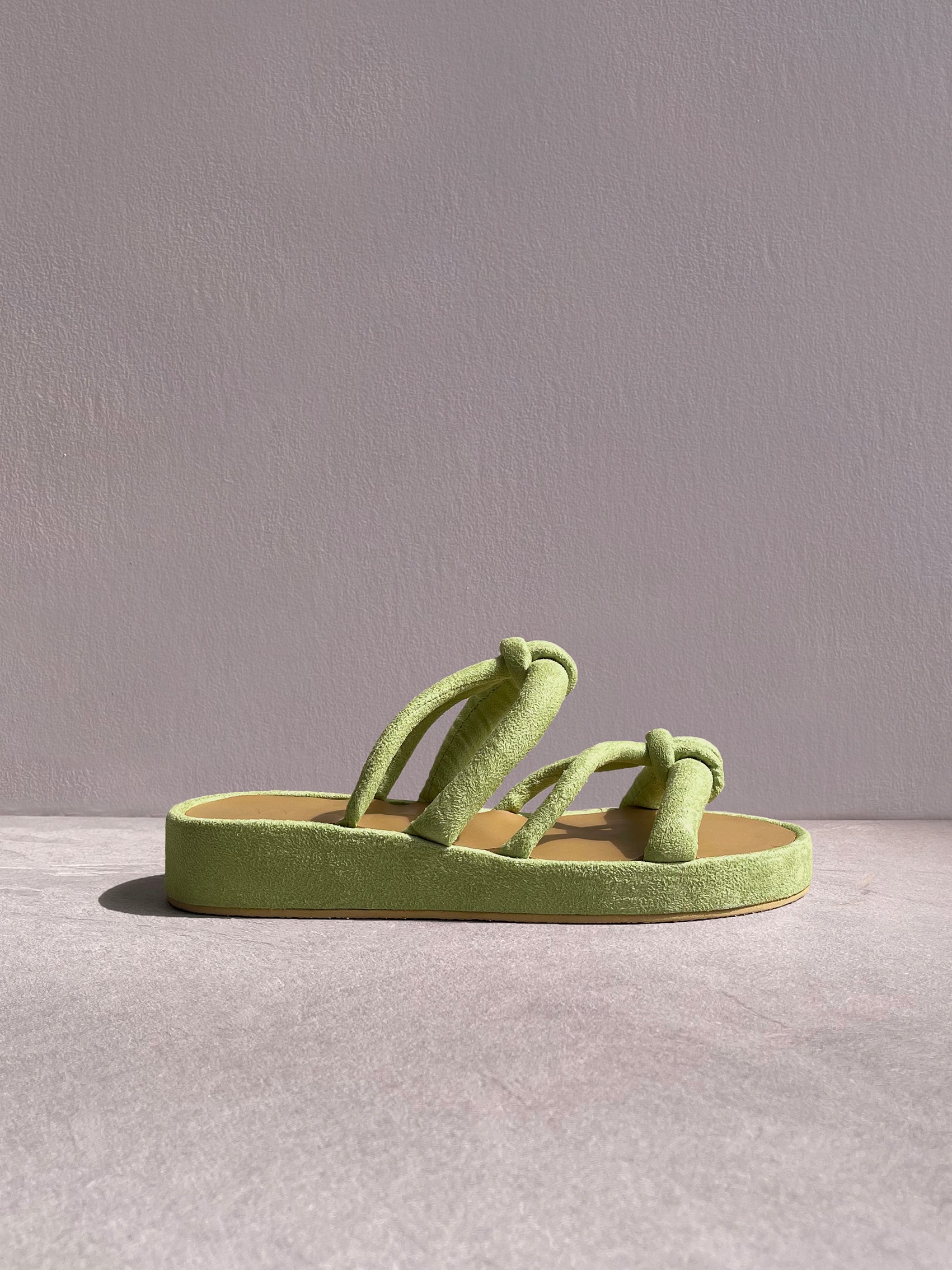 Agate Sandals In Lime