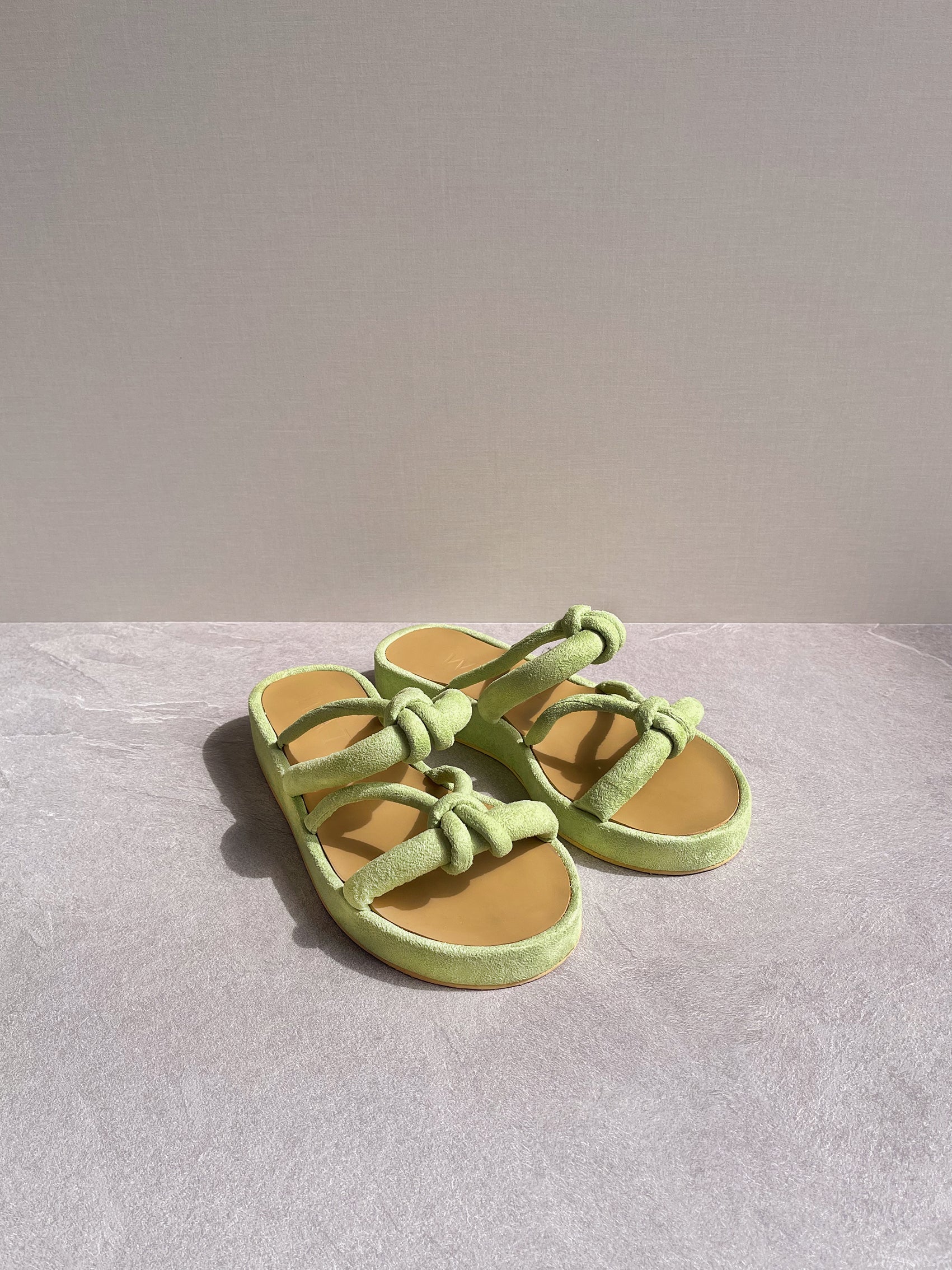 Agate Sandals In Lime