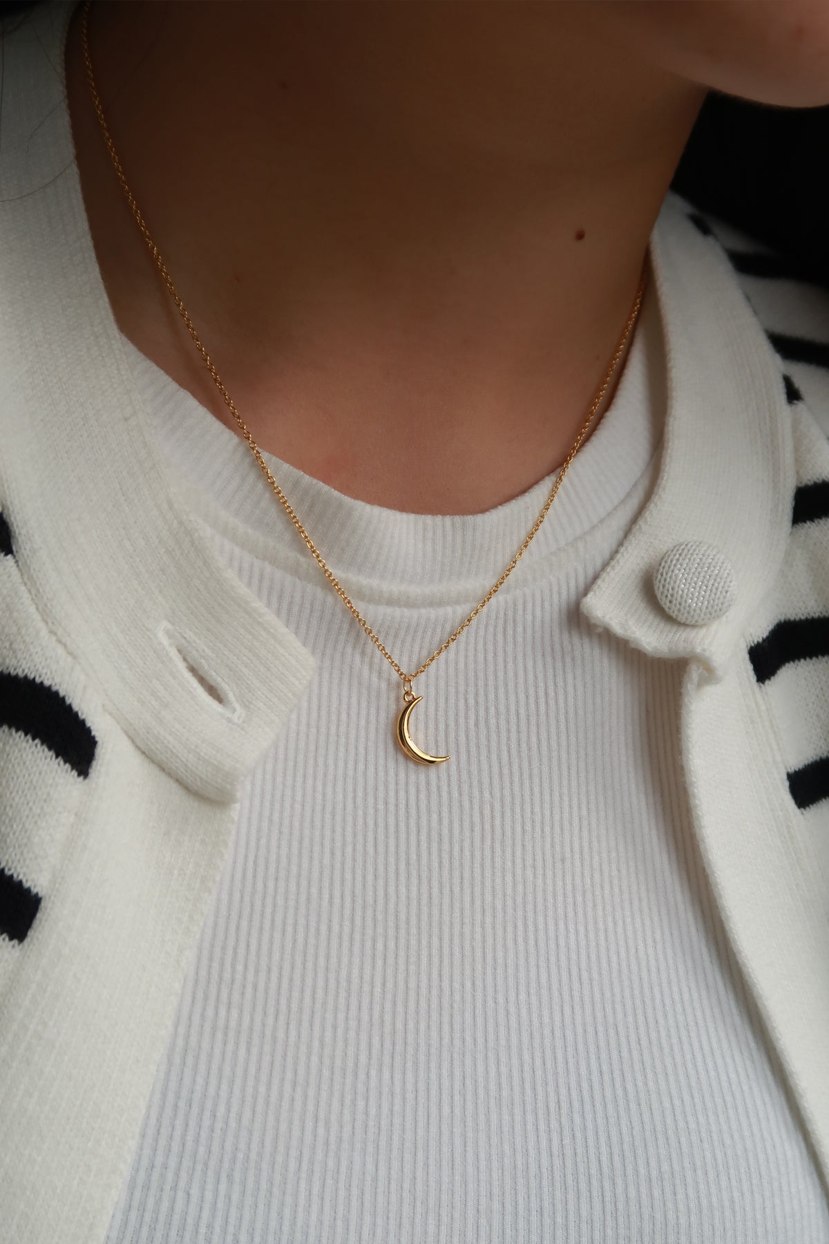 Crescent Necklace In Gold (3 LEFT)