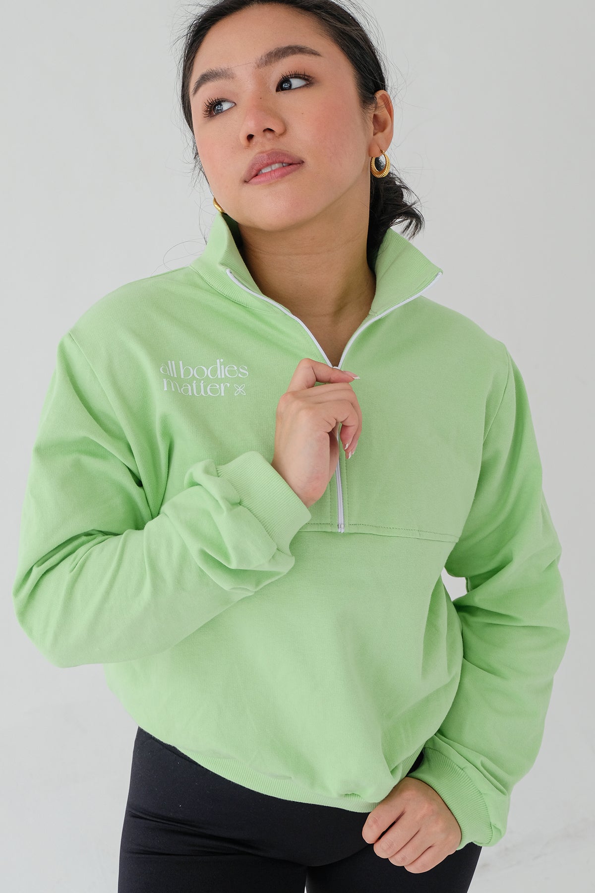 All Bodies Matter Sweater In Lime