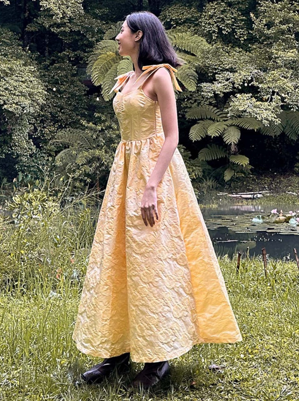 Emmeline Dress in Yellow (2 LEFT)