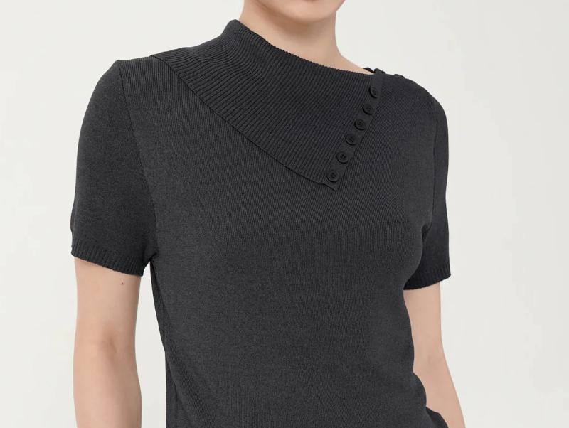 Minimalist Pleated Panel Dress