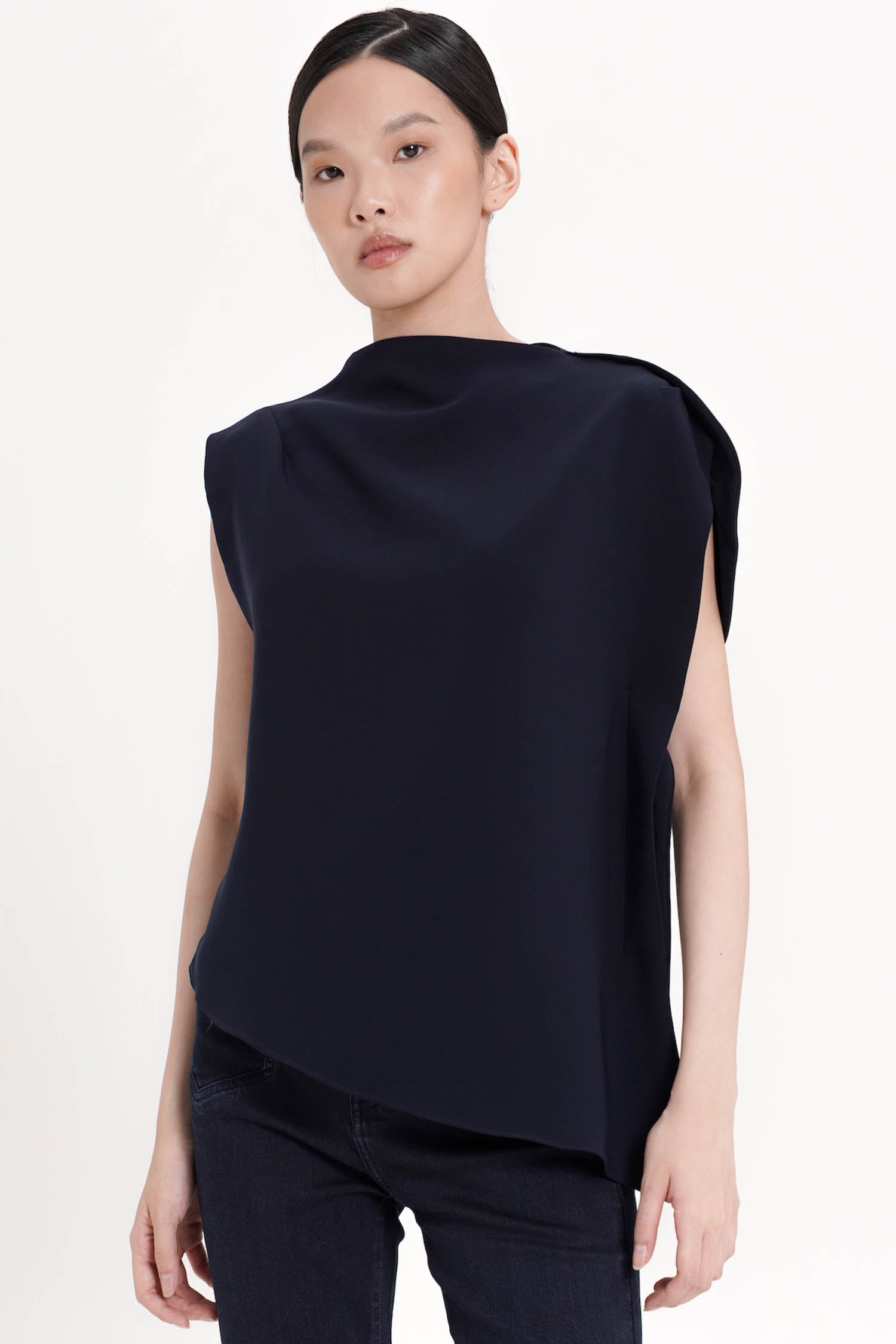 Neuf Assymetrical Top In Navy