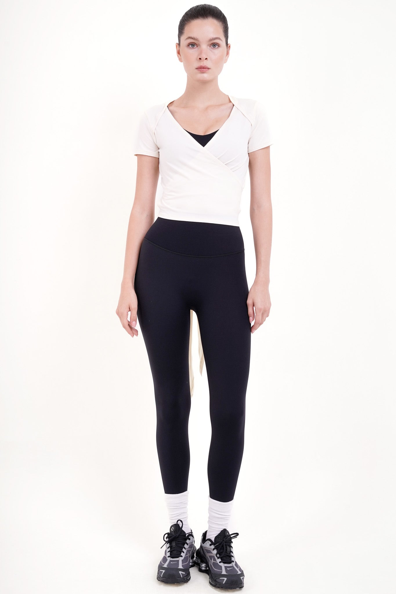 Aira Wrap Top in Ivory