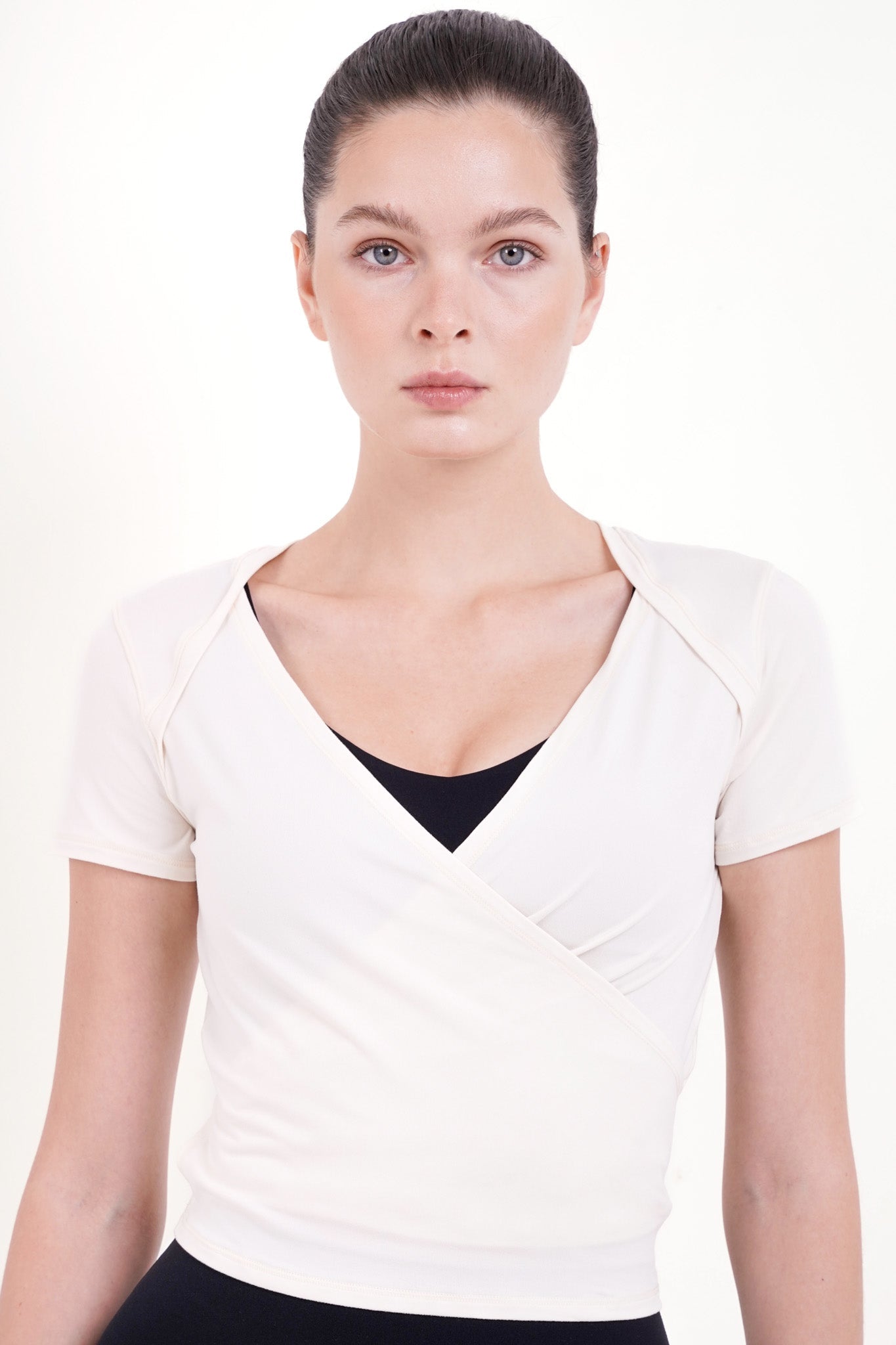 Aira Wrap Top in Ivory