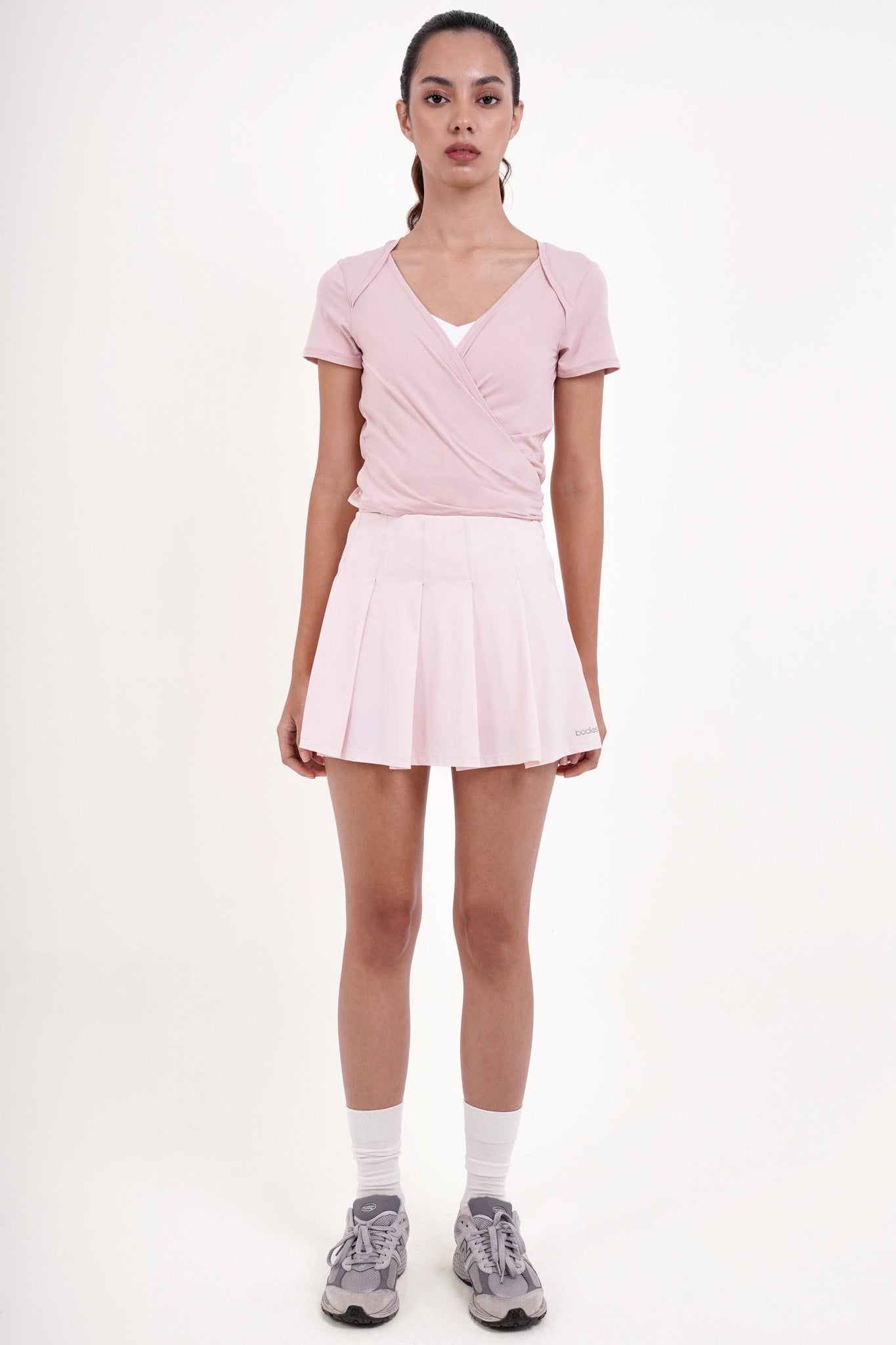 Aira Wrap Top in Ballet Pink