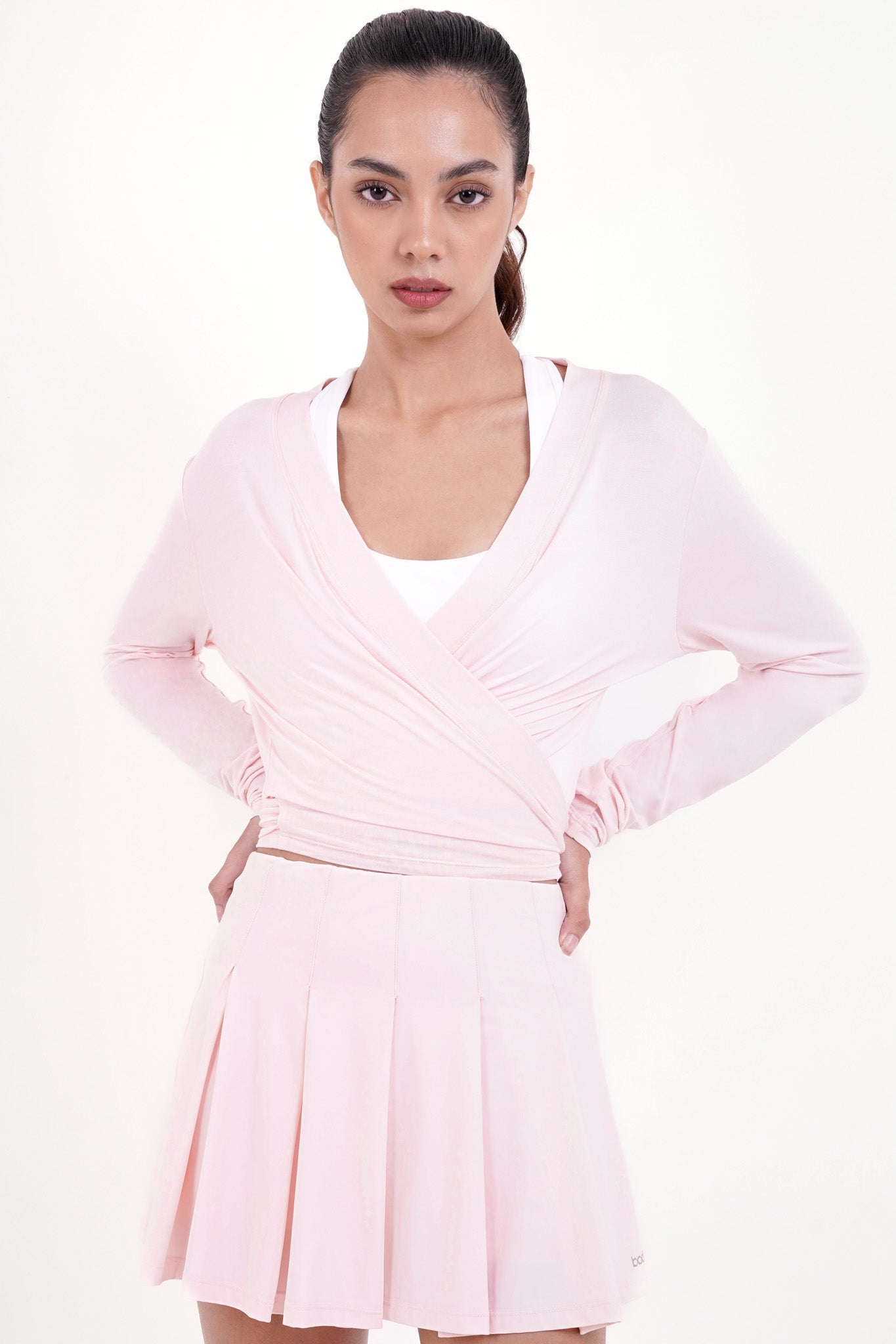 Pitch Pleated Skirt in Blush