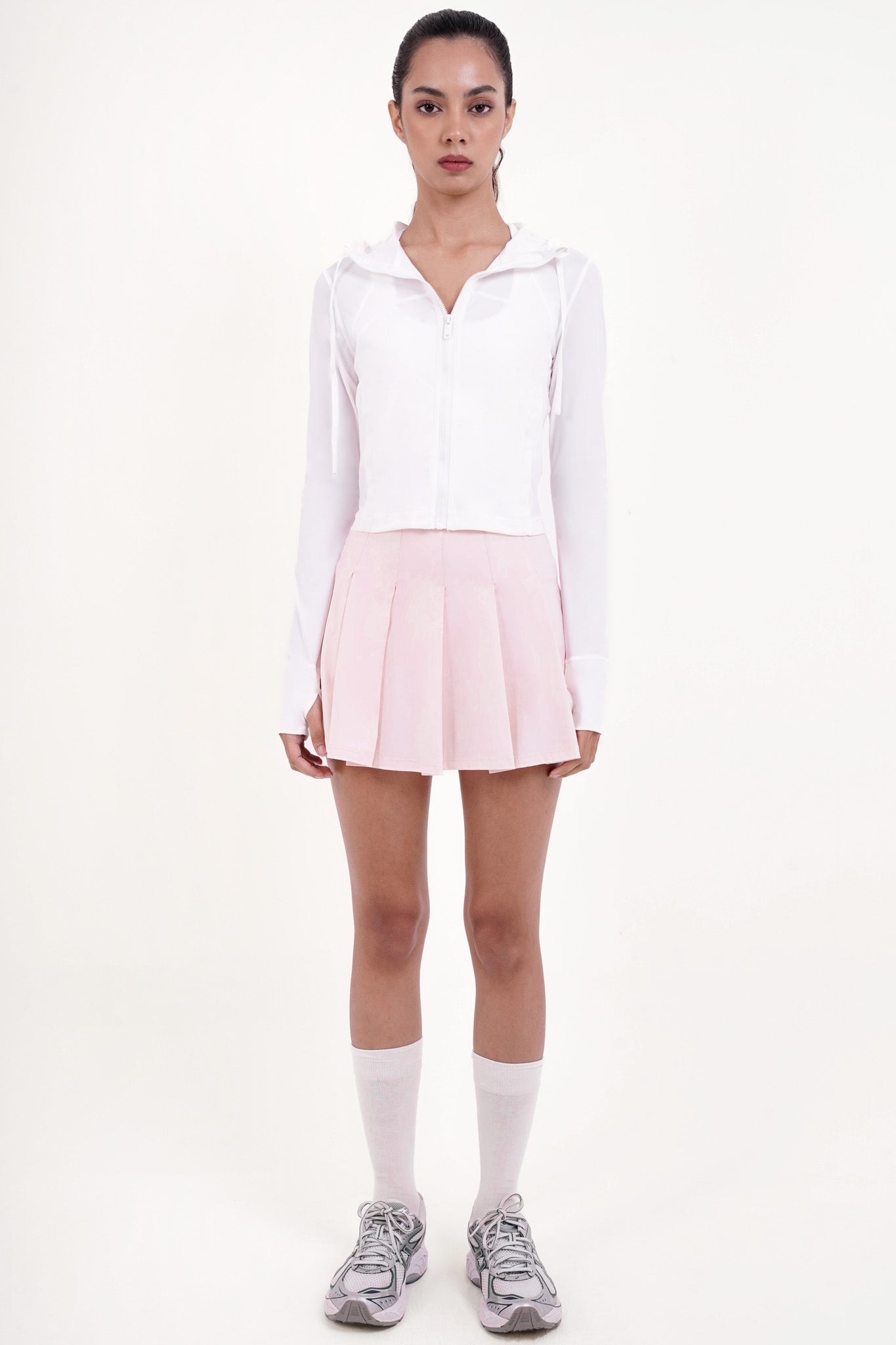 Lightweight Cropped Jacket in White