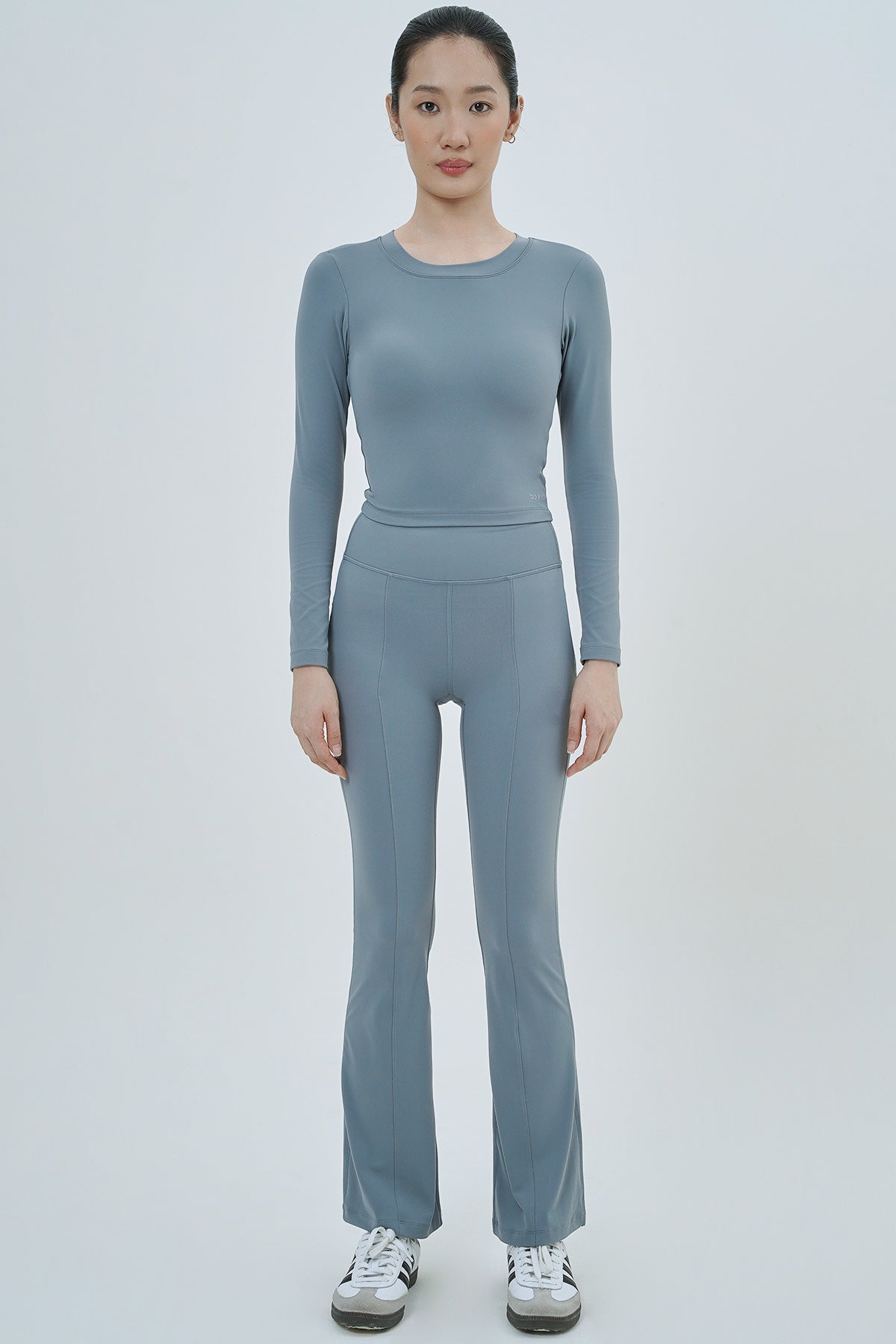 Hustle Flare Pants in Steel Blue