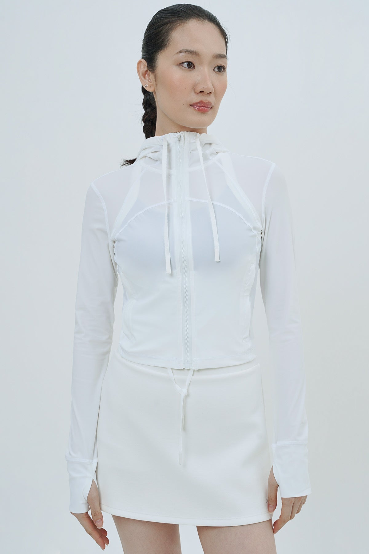 Lightweight Cropped Jacket in White