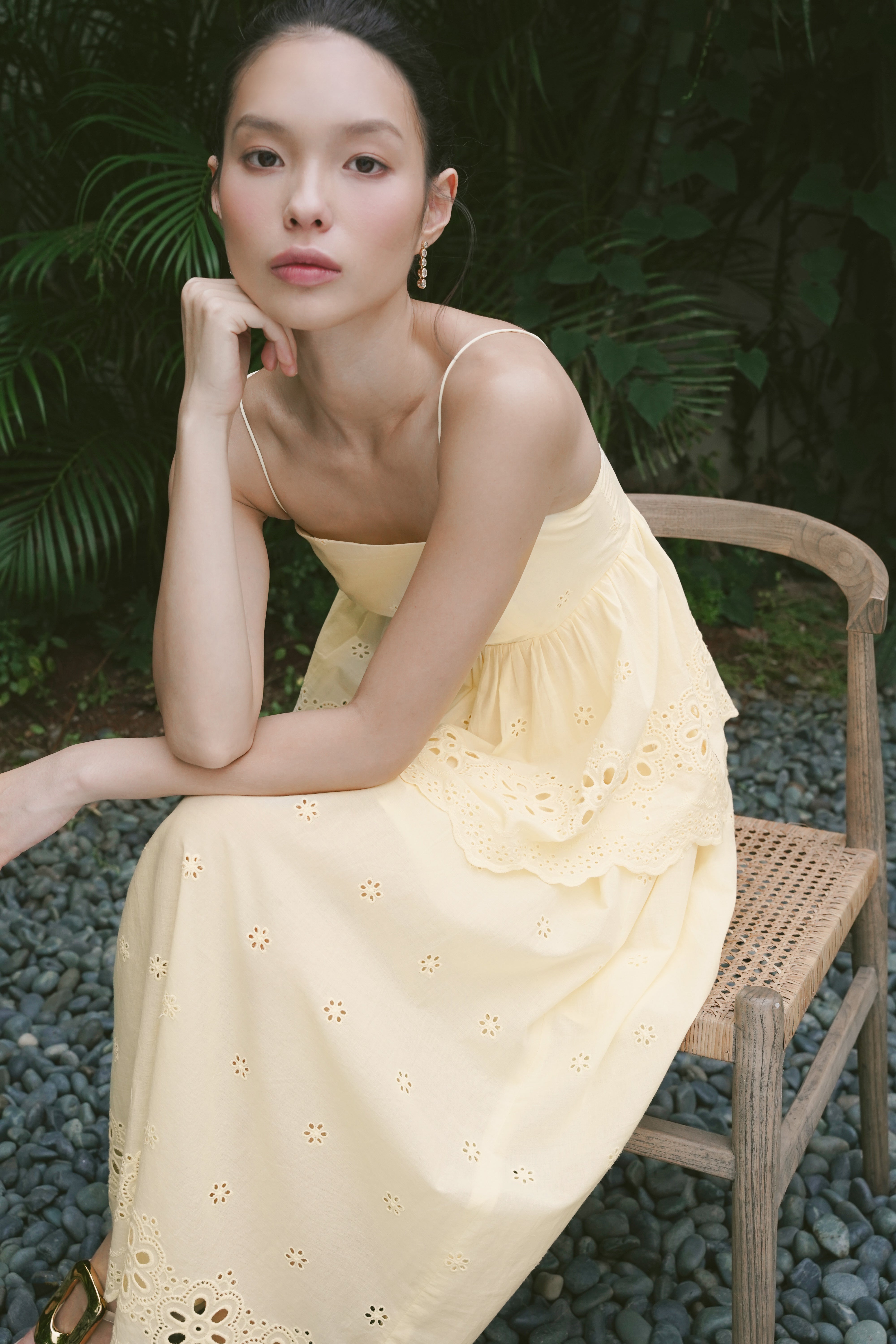 Oaken Drape Top In Ivory