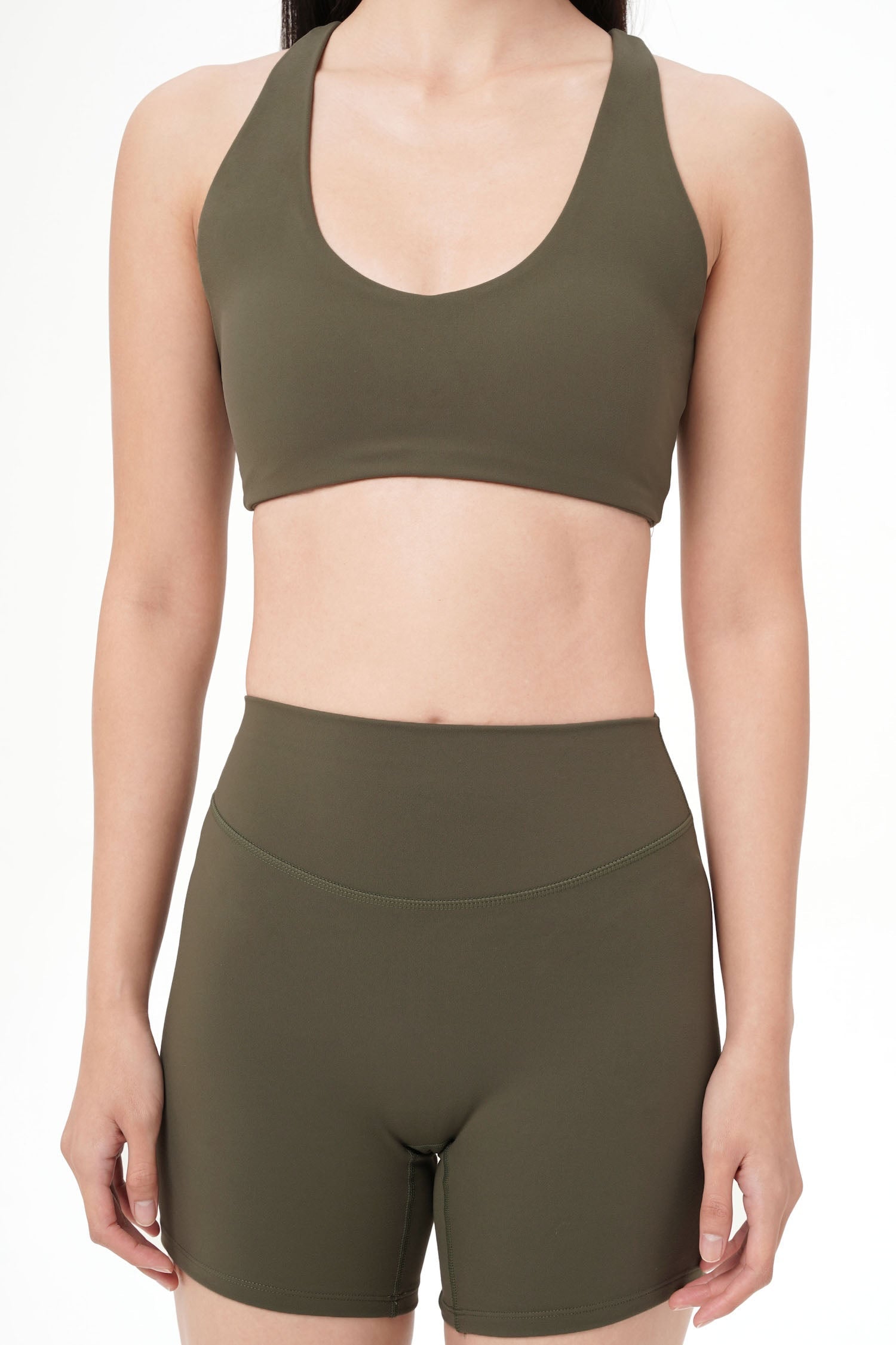 Rhythm Bra Top in Moss