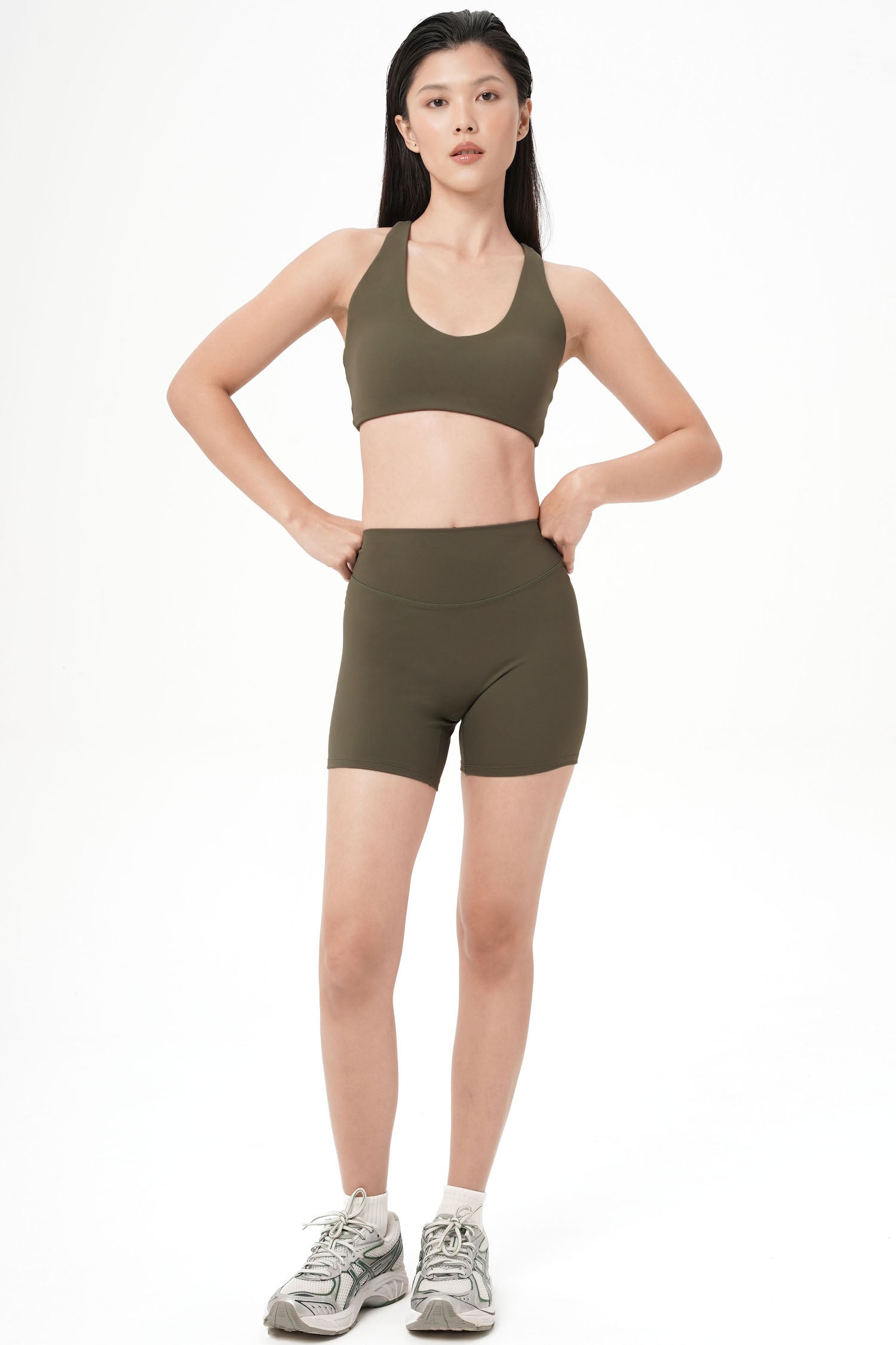 Rhythm Bra Top in Moss