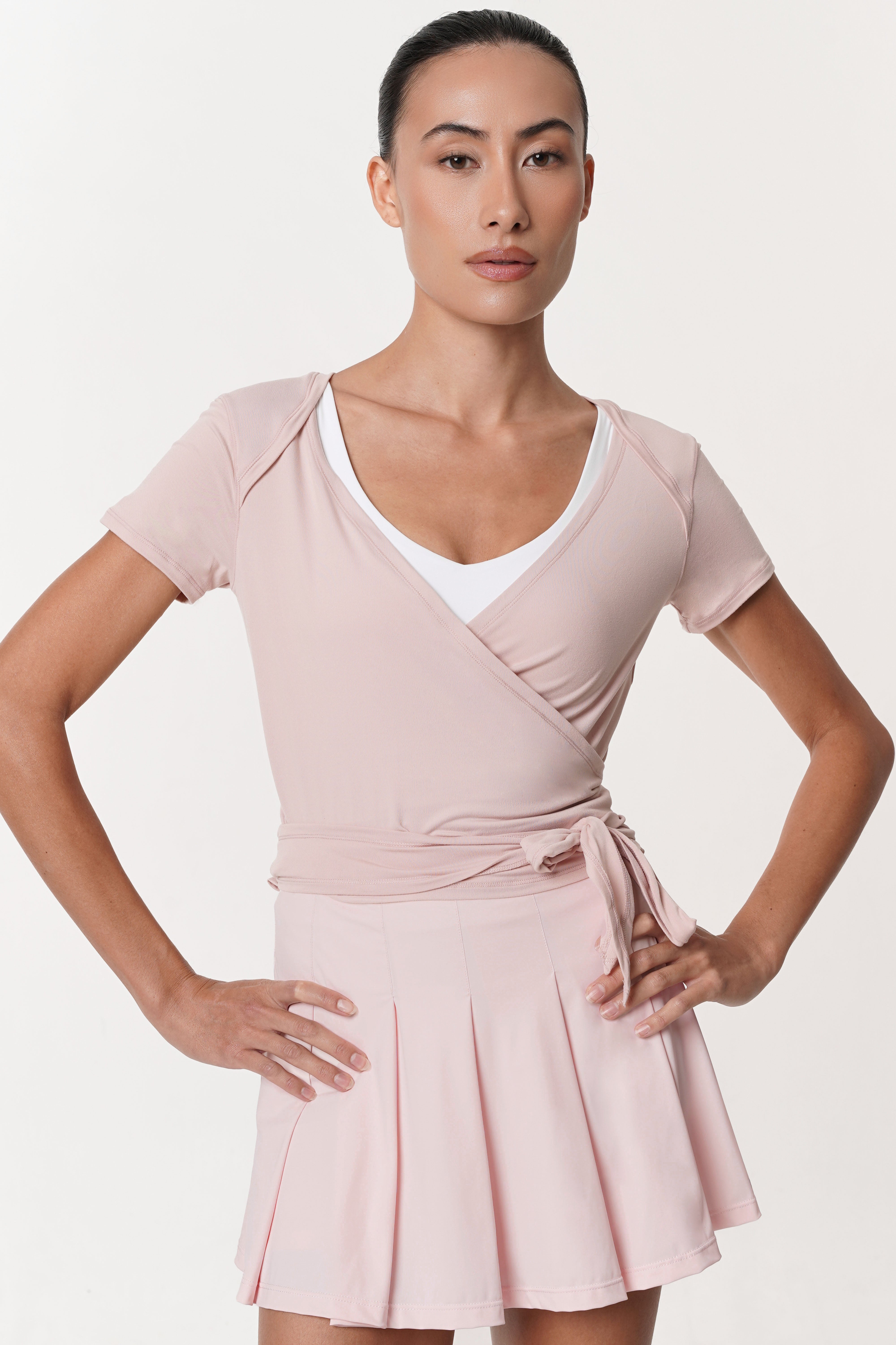 Pitch Pleated Skirt in Blush