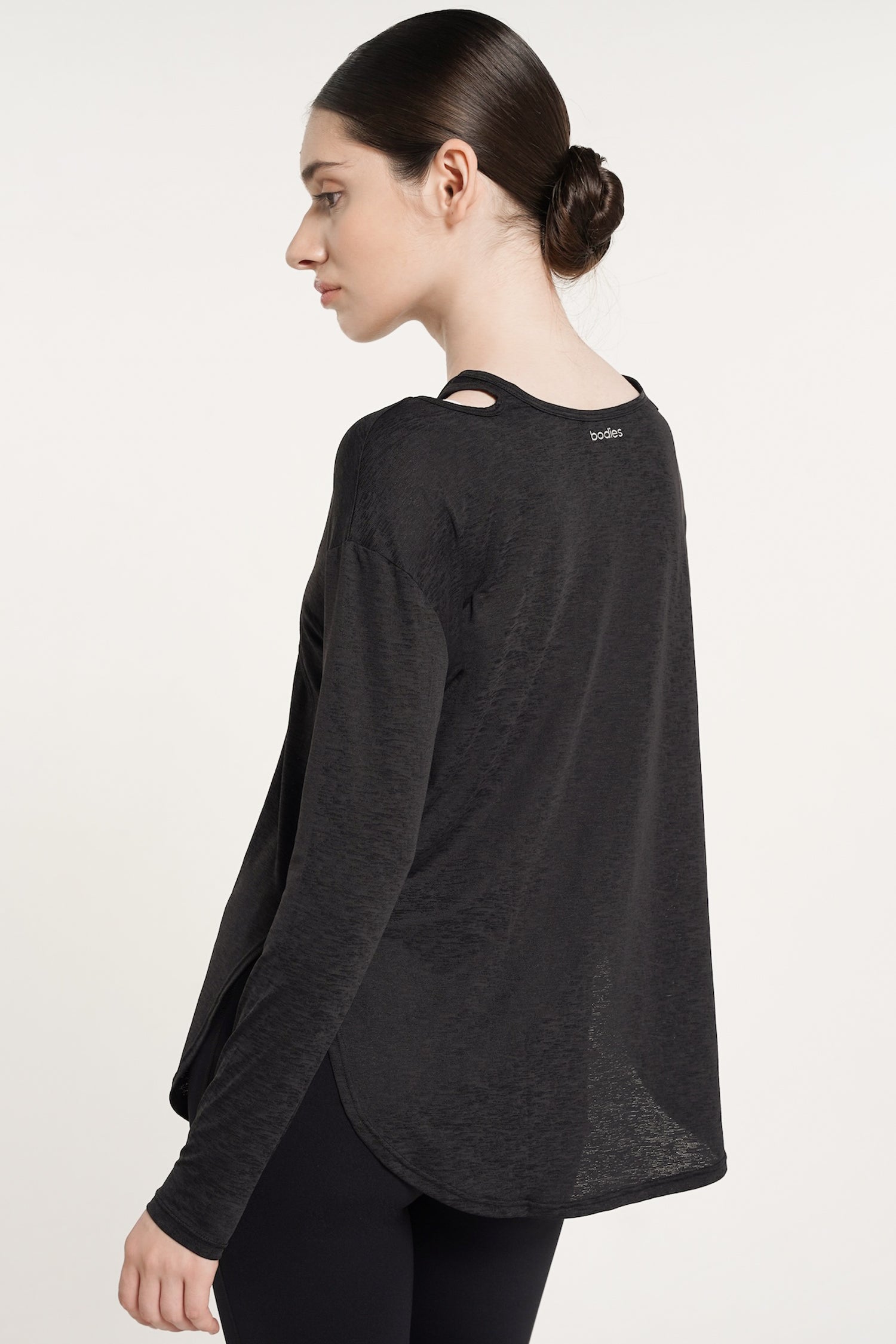 Vault Long Sleeve Top in Black