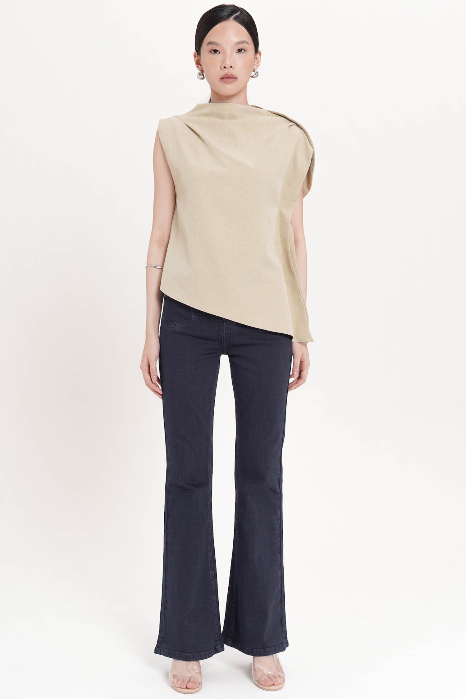 Neuf Assymetrical Top In Wheat