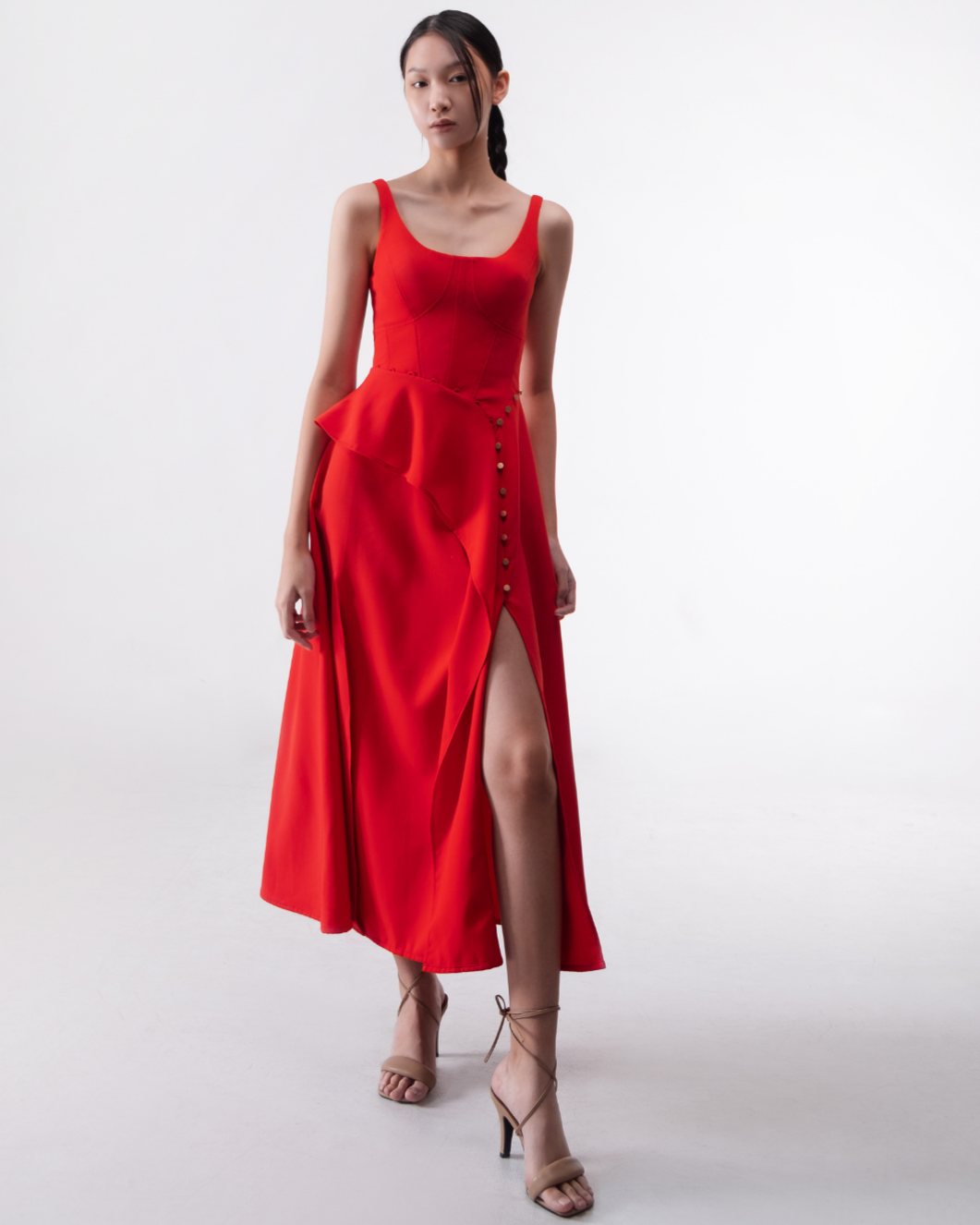 Rosamund Dress In Red (LAST PIECES)