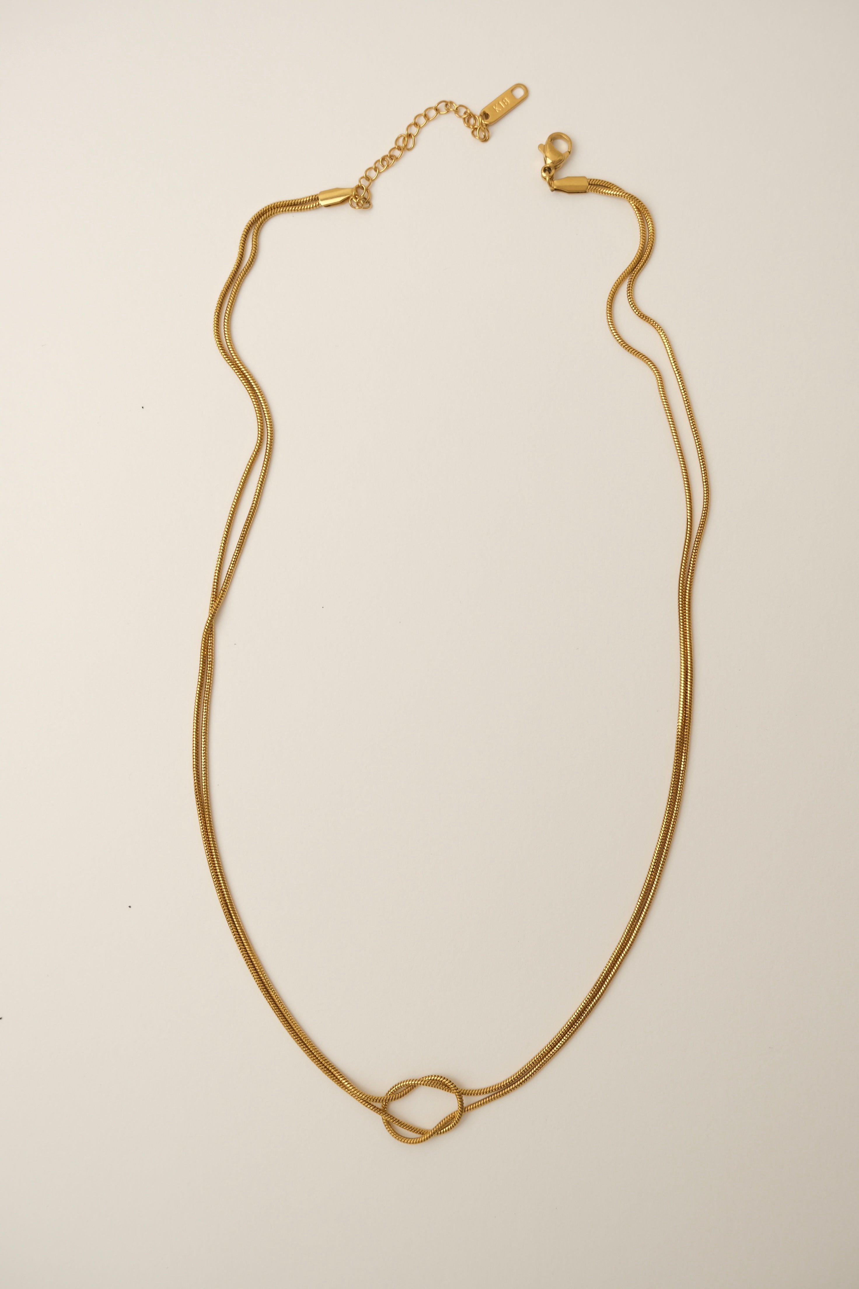 Double Knot Necklace in  Gold