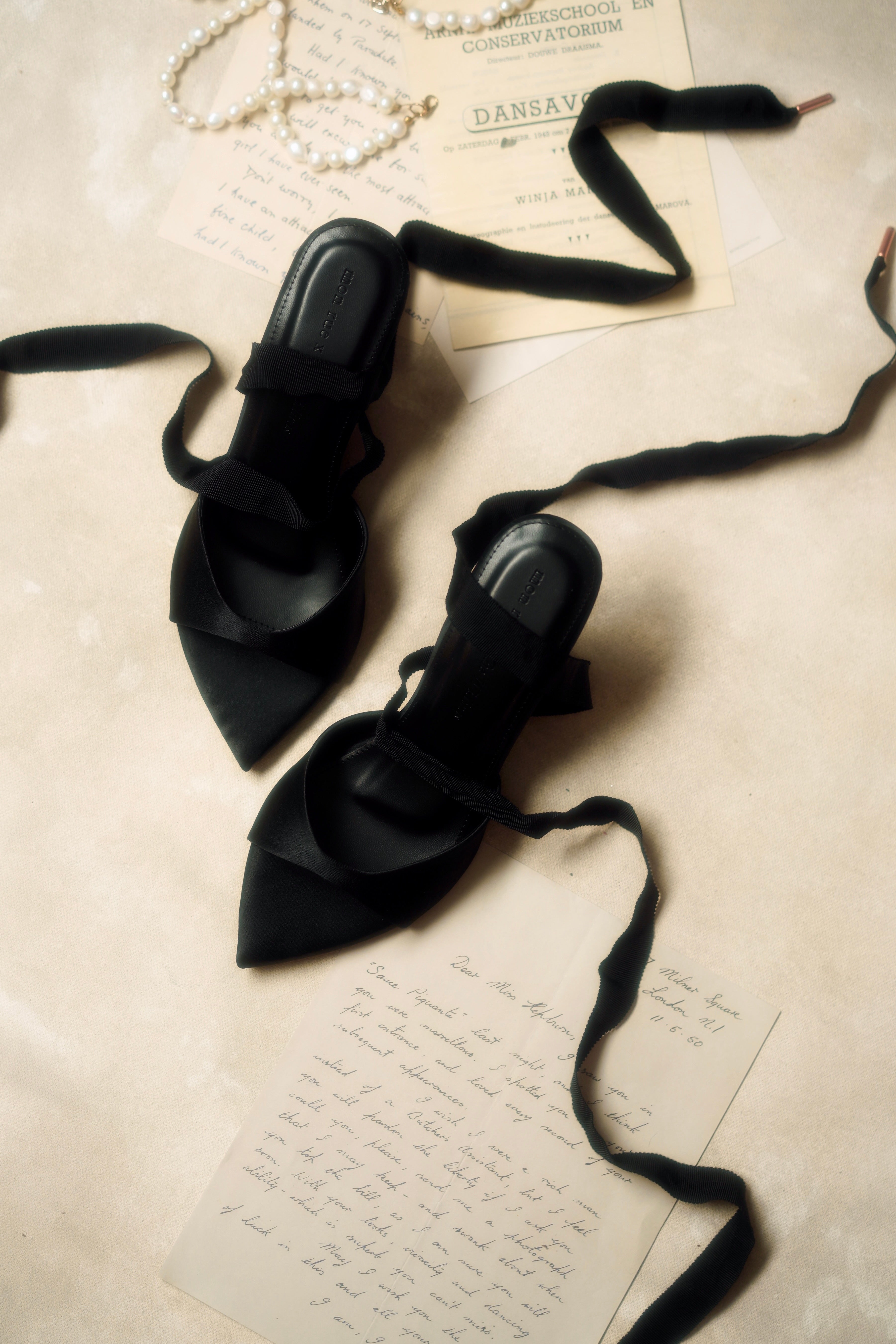 On Point Ballet Heels 7cm in Black