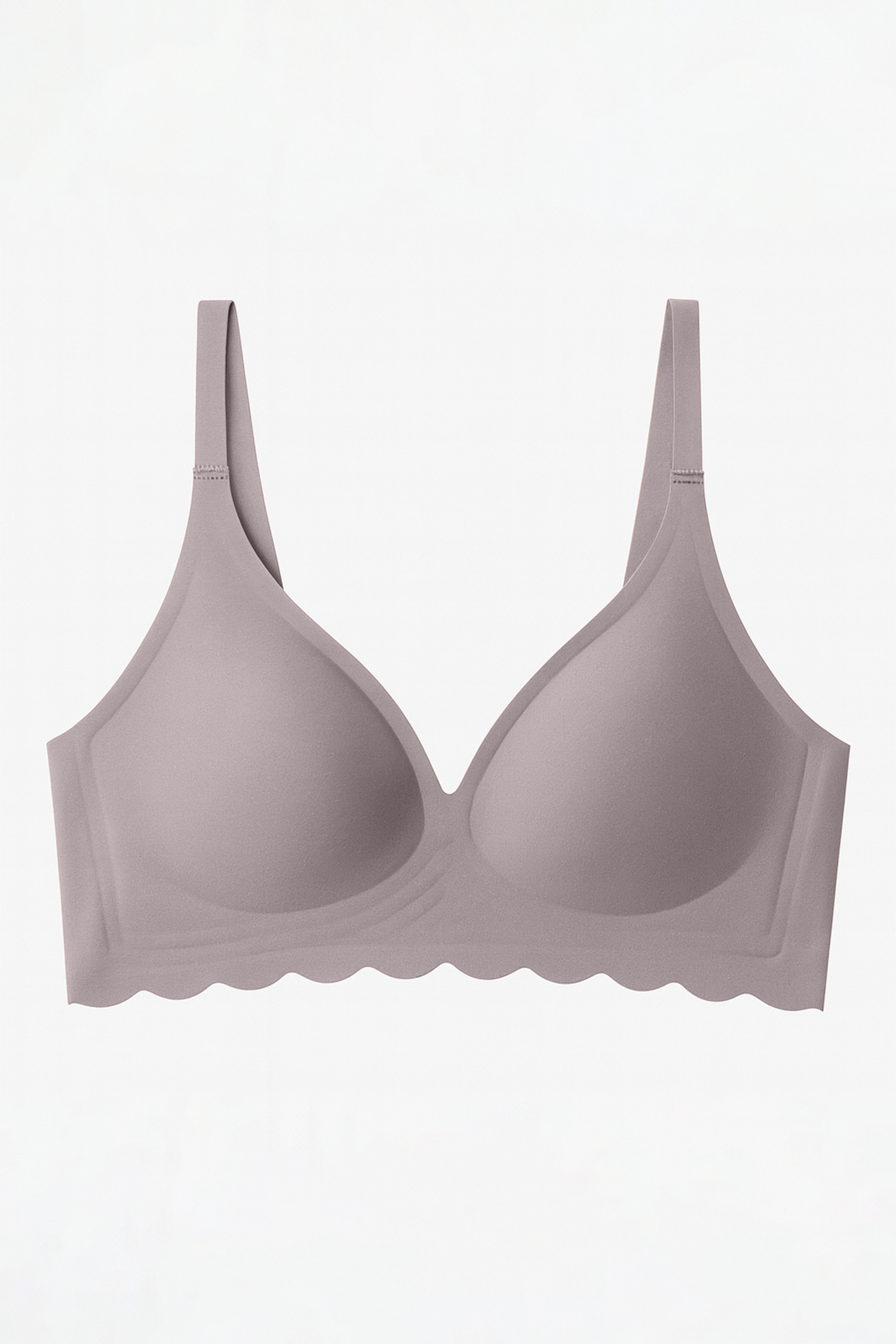 Flutter Scallop Bra in Taupe