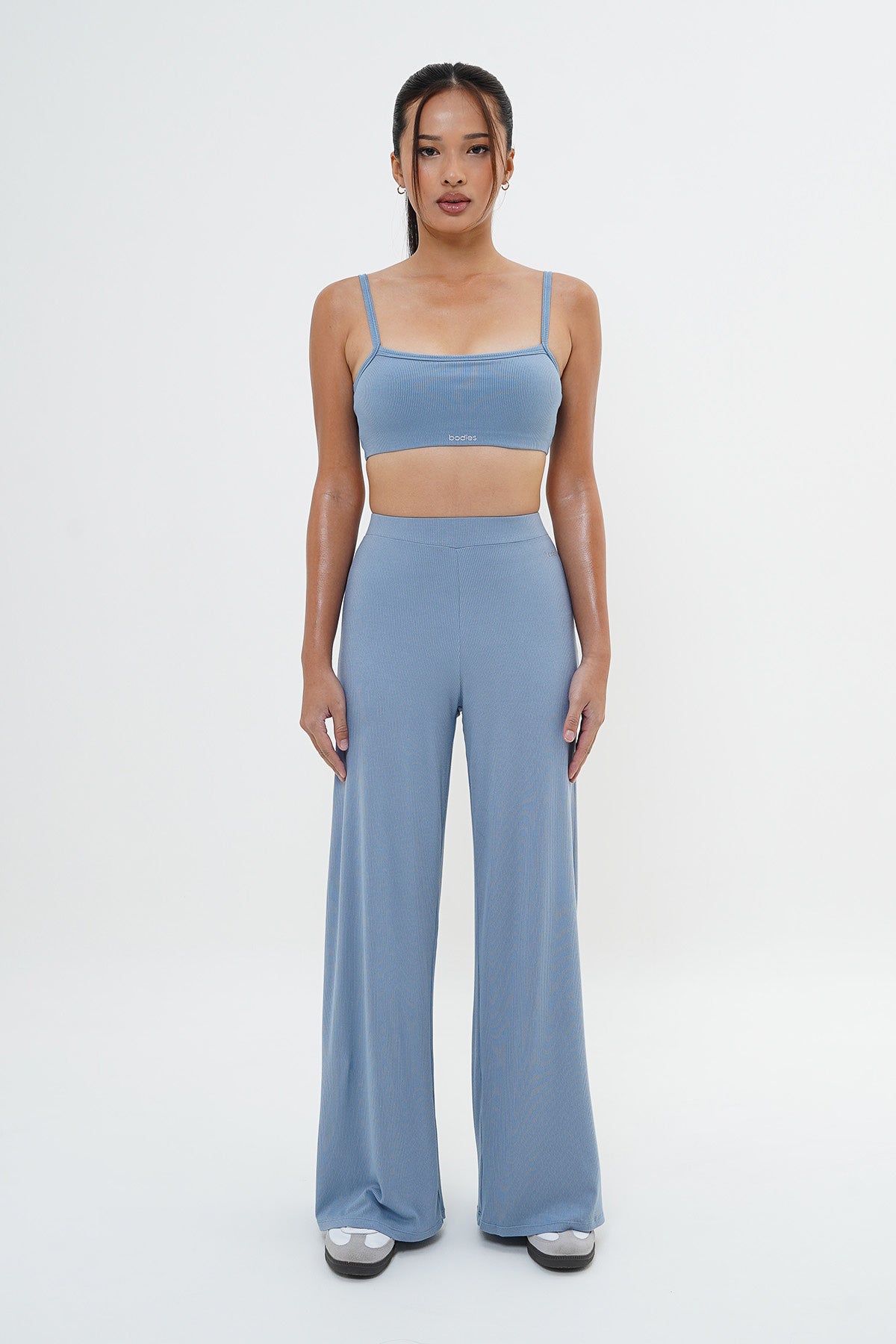 Comfort Ribbed Pants in Sea Blue - Restock