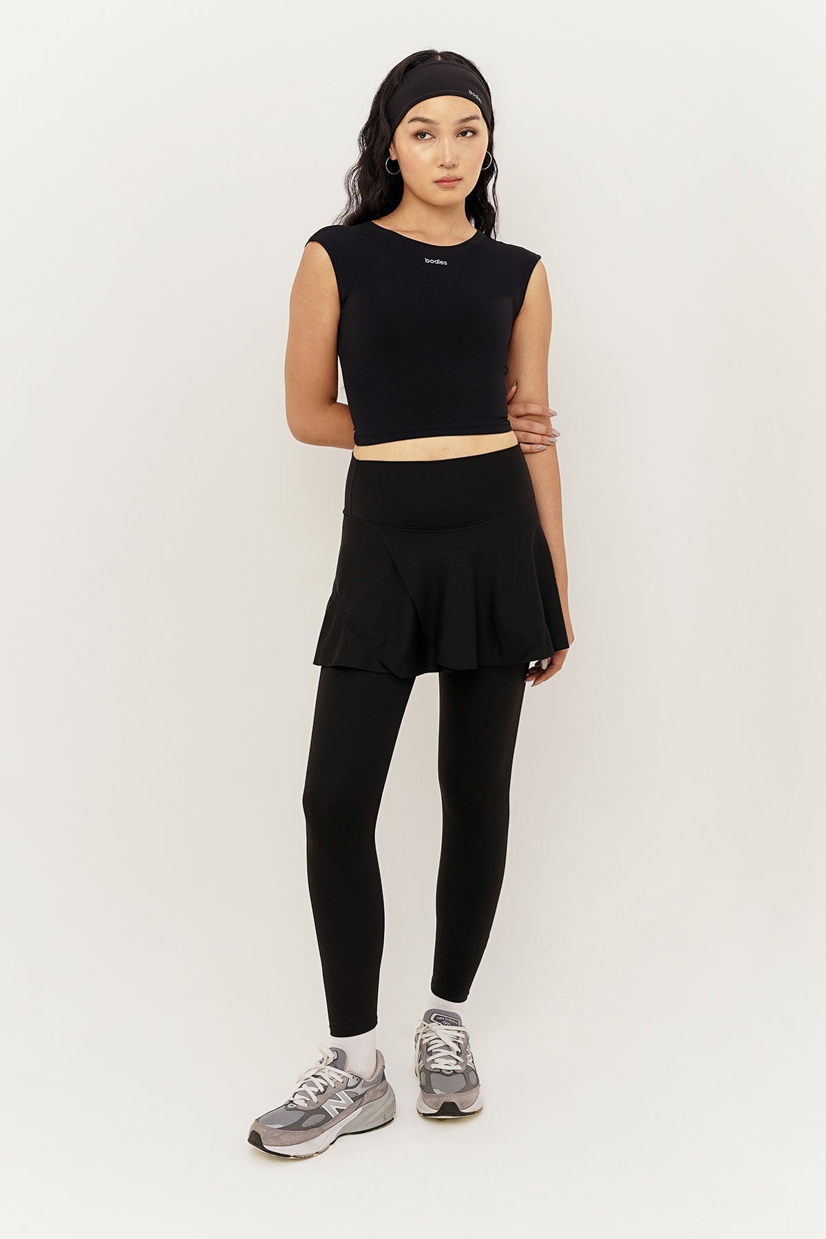 Compound Skirt Legging in Black