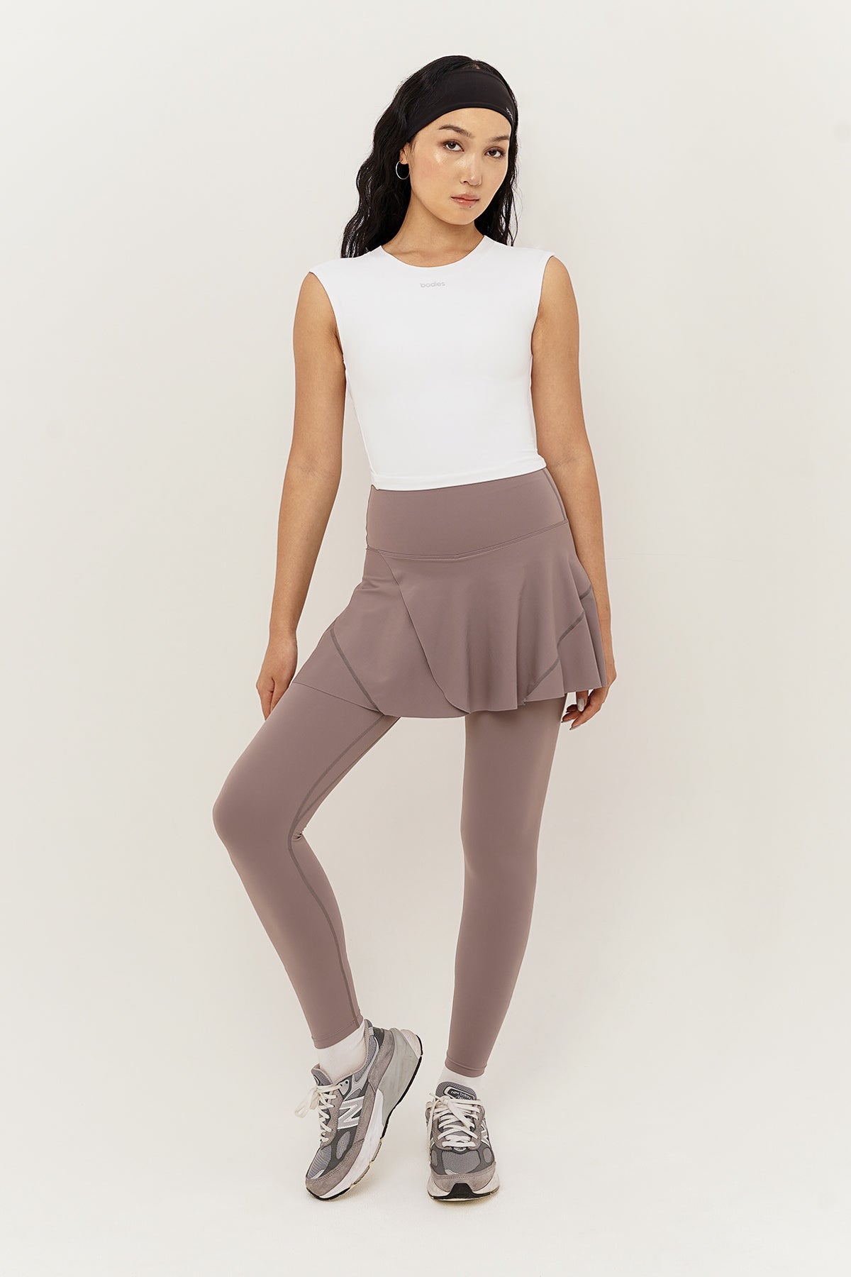 Compound Skirt Legging in Taupe