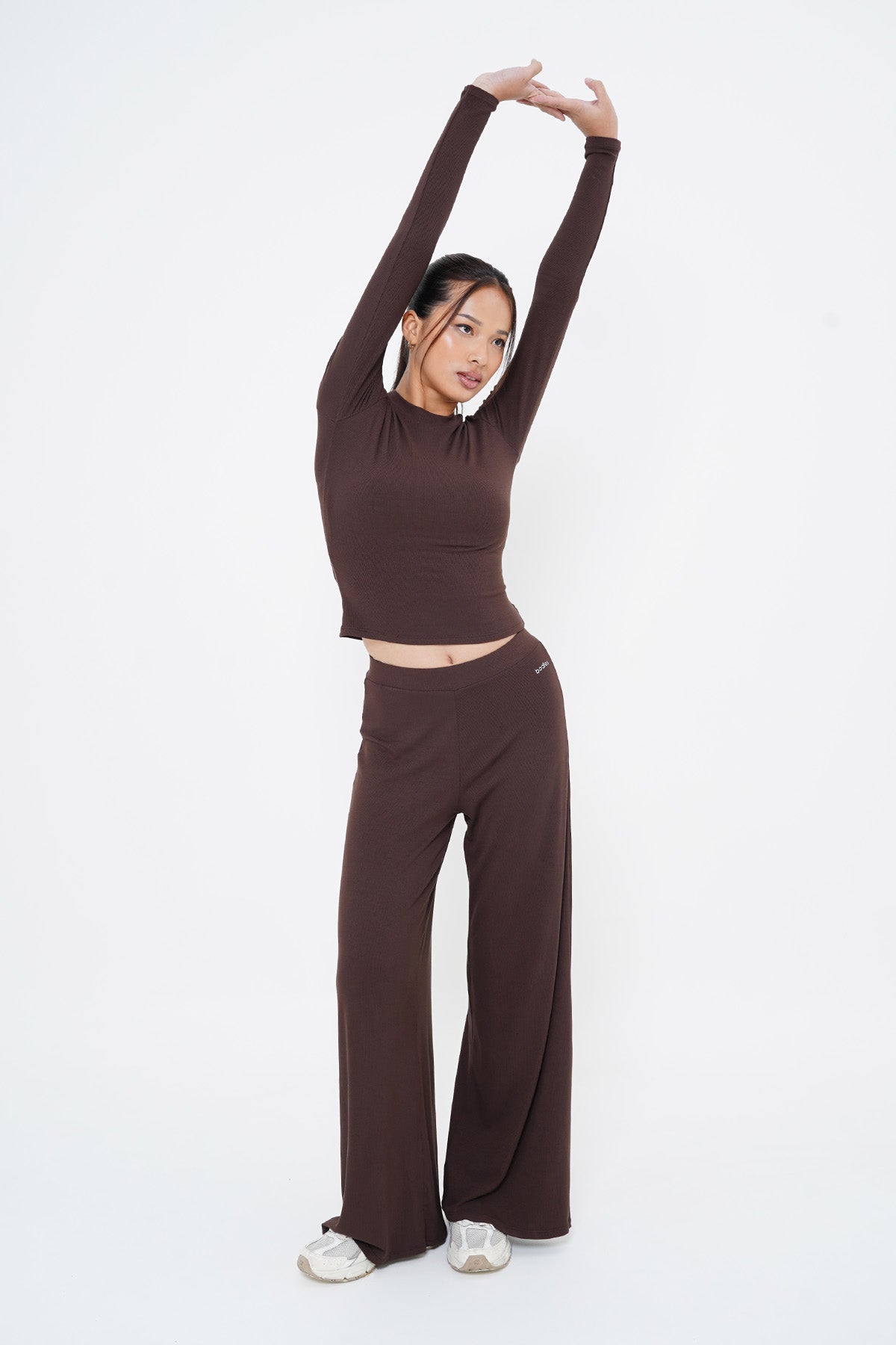 Comfort Ribbed Pants in Espresso - Restock