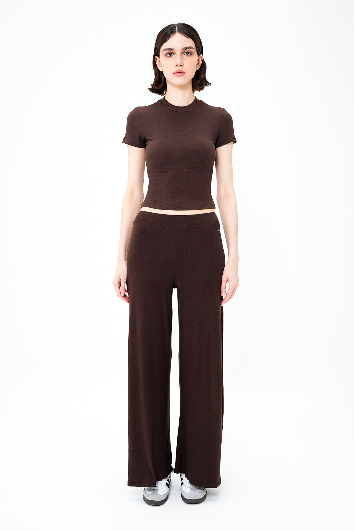 Comfort Ribbed Pants in Espresso - Restock