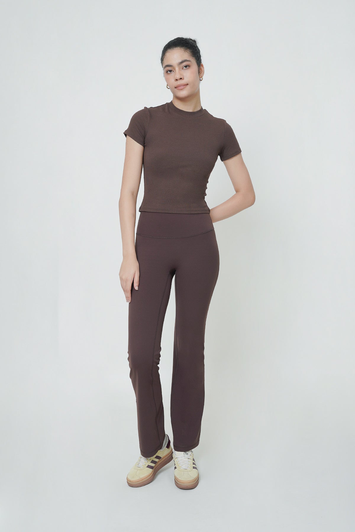 All Day Ribbed Top in Espresso - Restock