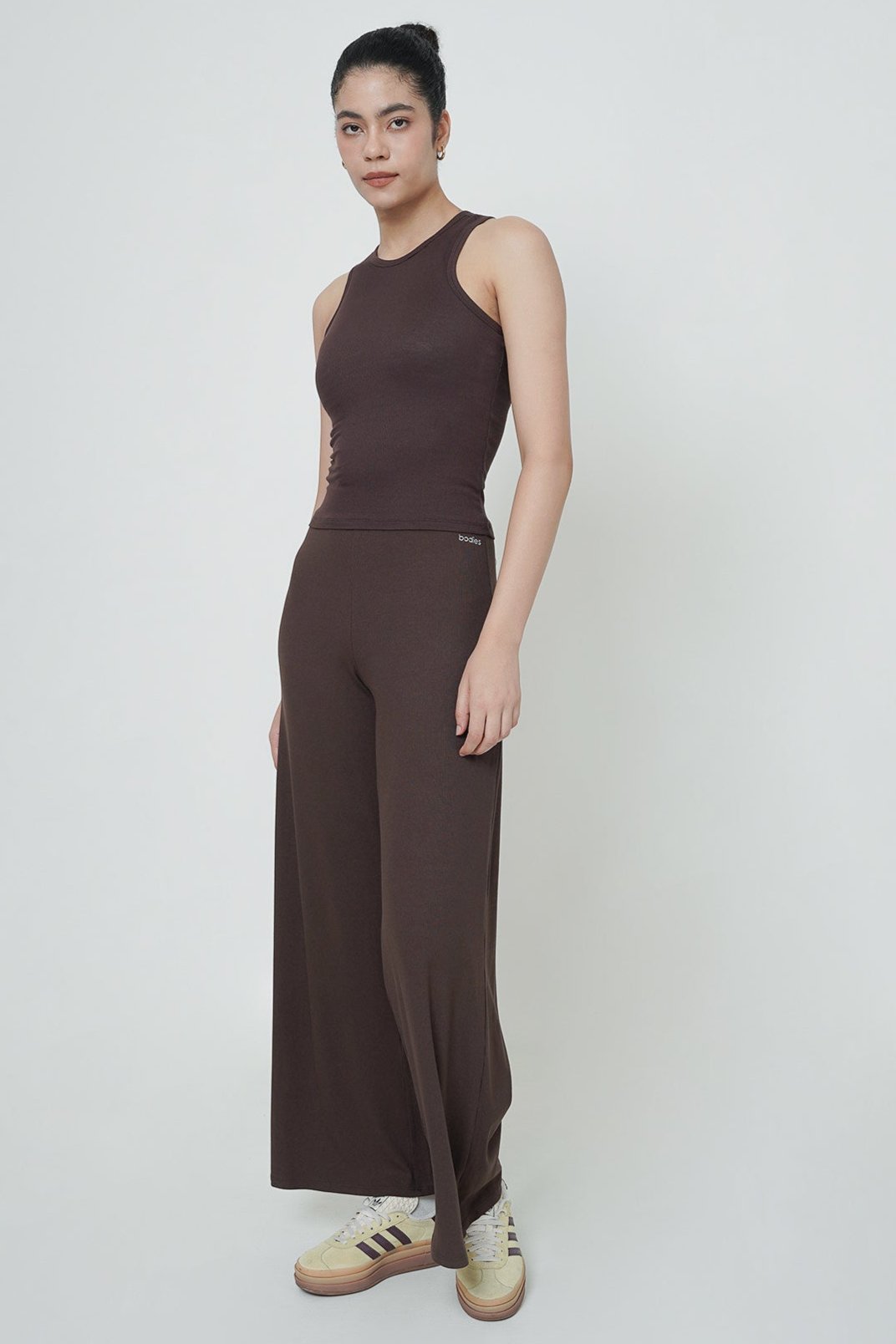 Comfort Ribbed Pants in Espresso - Restock