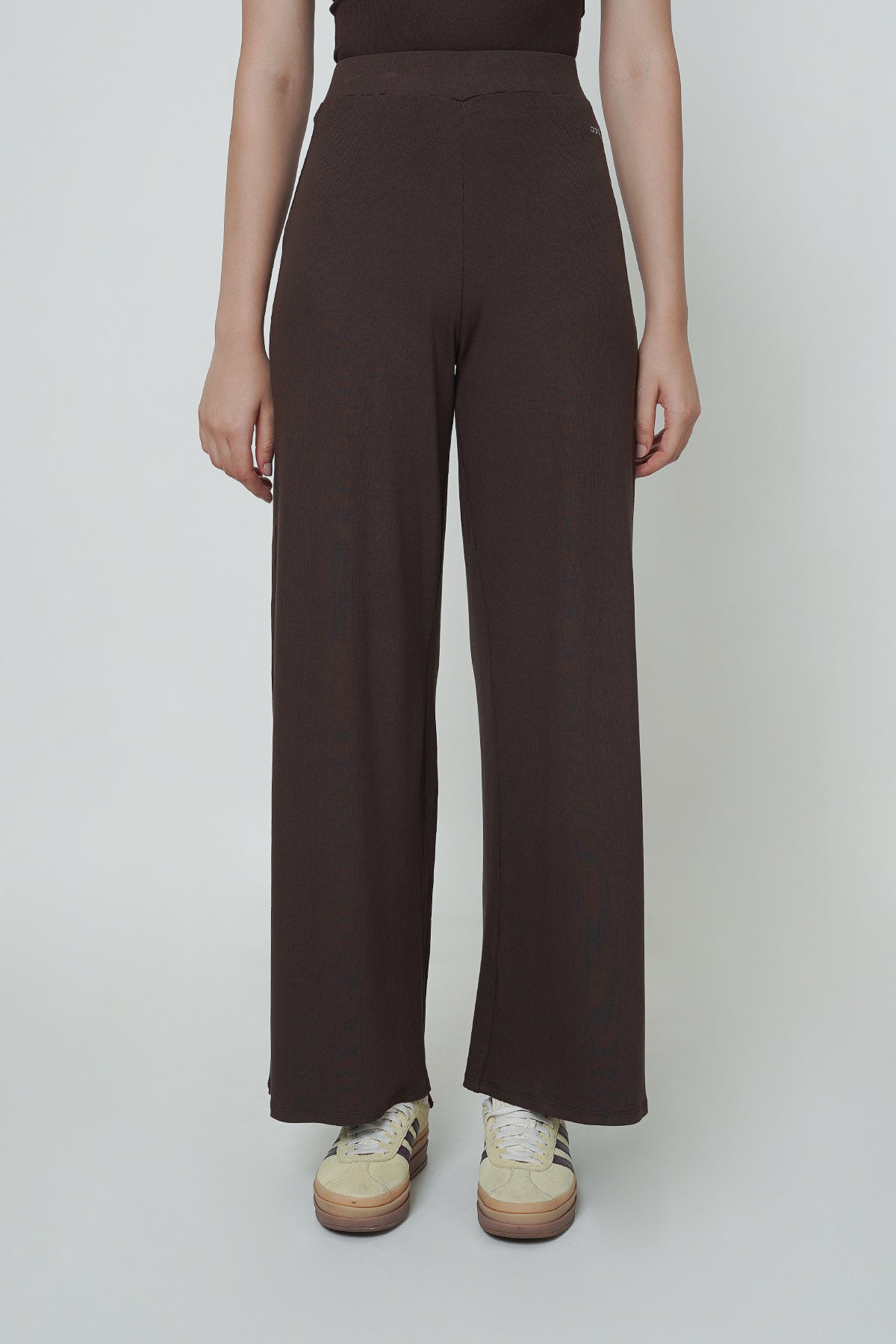 Comfort Ribbed Pants in Espresso - Restock