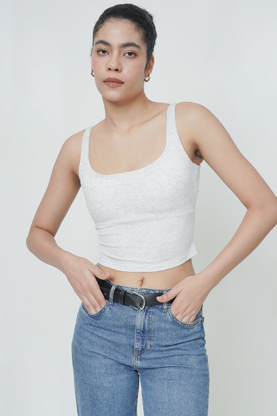 Dynamic Bra Top in White Grey