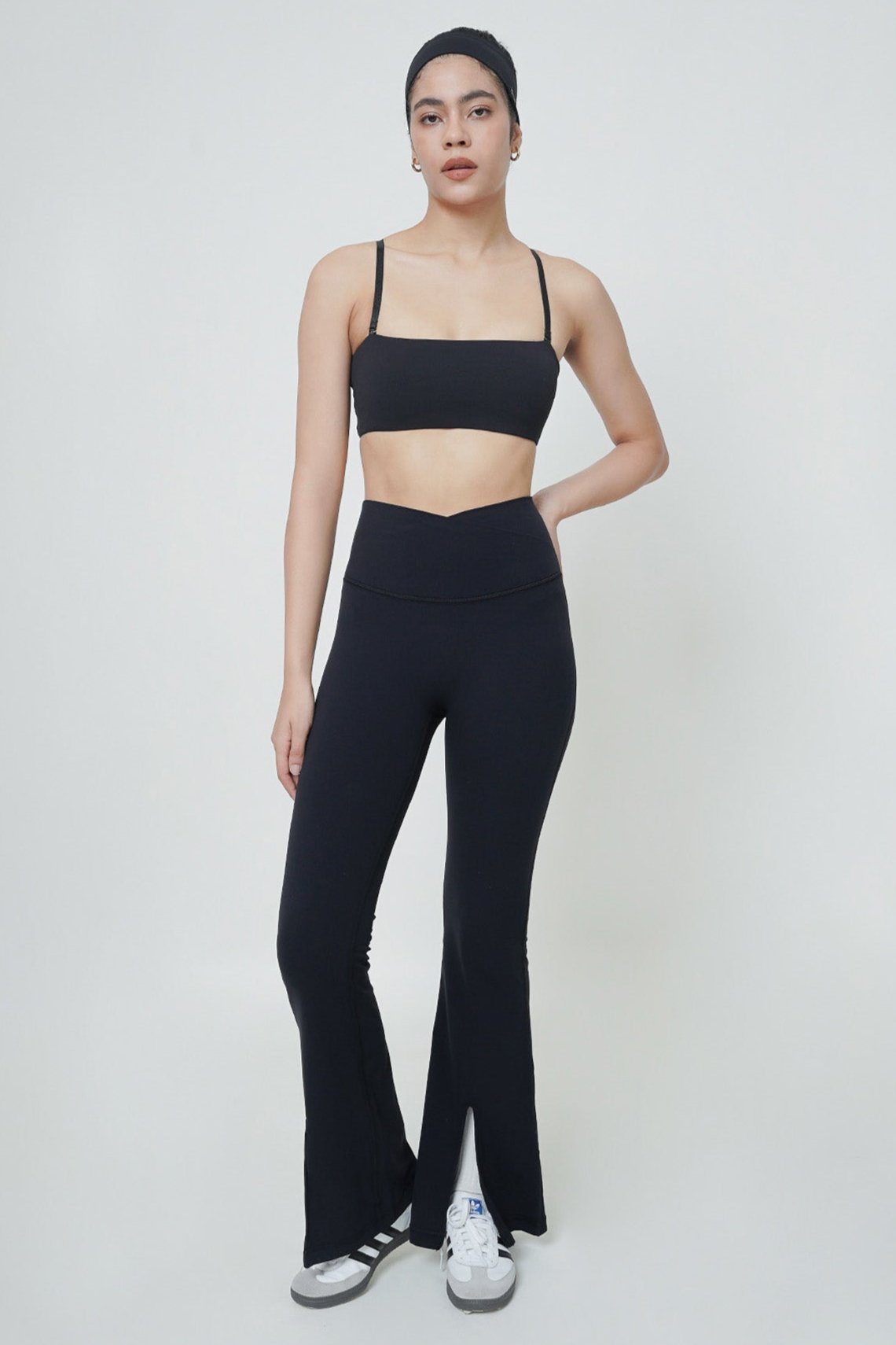 Ideal Slit Flare Pants in Black (Bestseller)