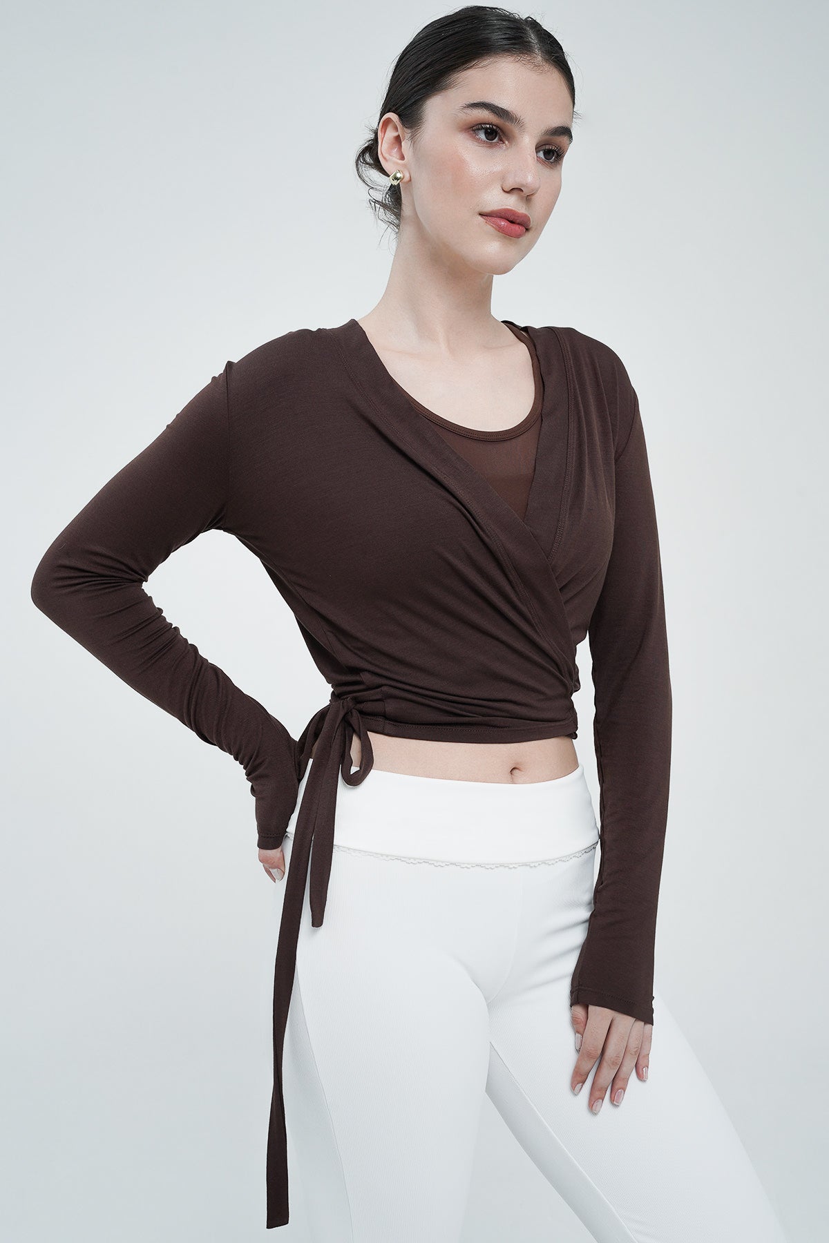 Sierra Wrap Top in Espresso