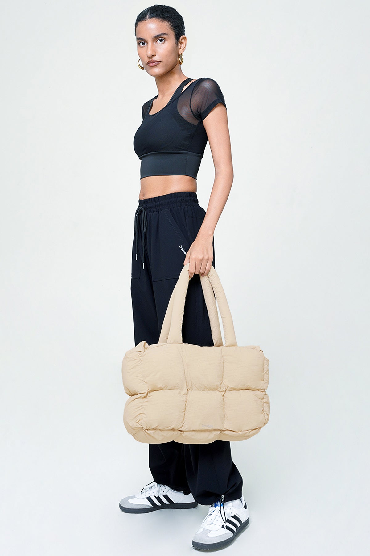 Block Puffy Bag in Khaki