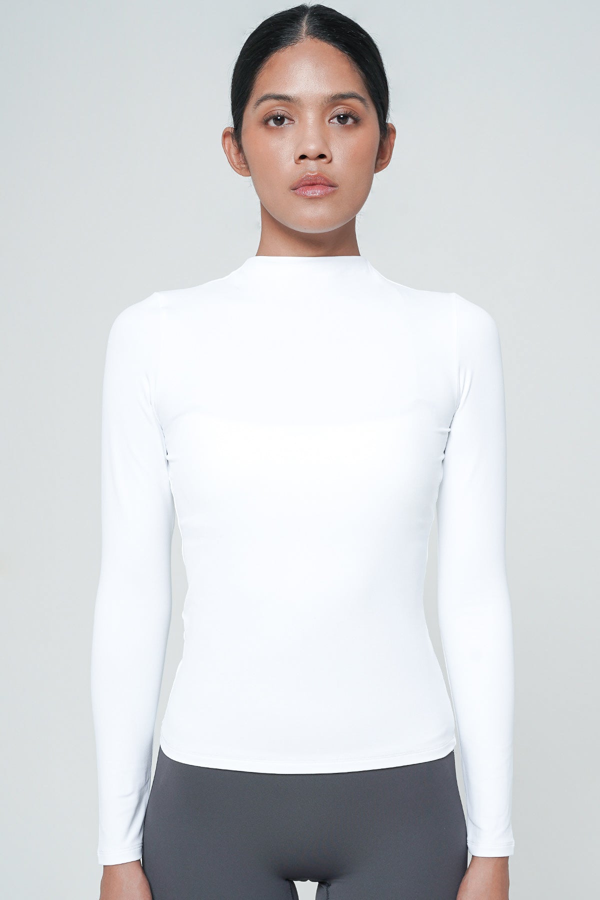 Caress Long Sleeve Top in White (LAST PIECES)